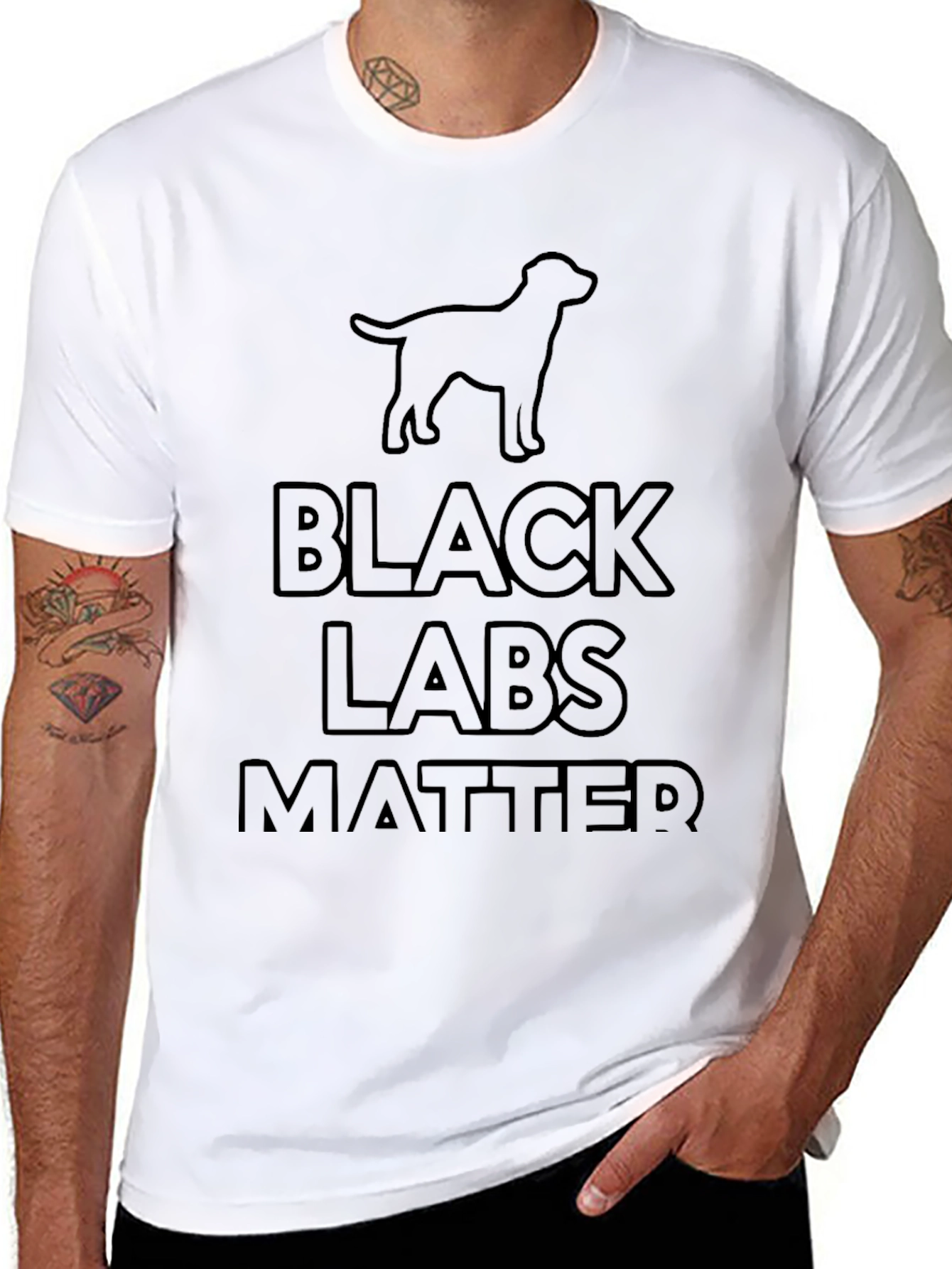 Black Black Labs Matter T-Shirt - Dog Lover Tee view 8