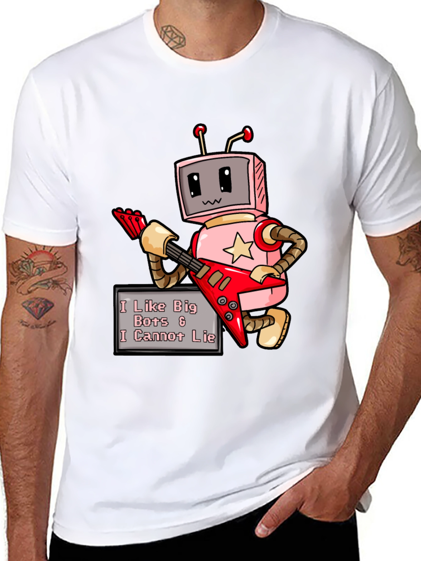 Black I Like Big Bots T-Shirt view 8