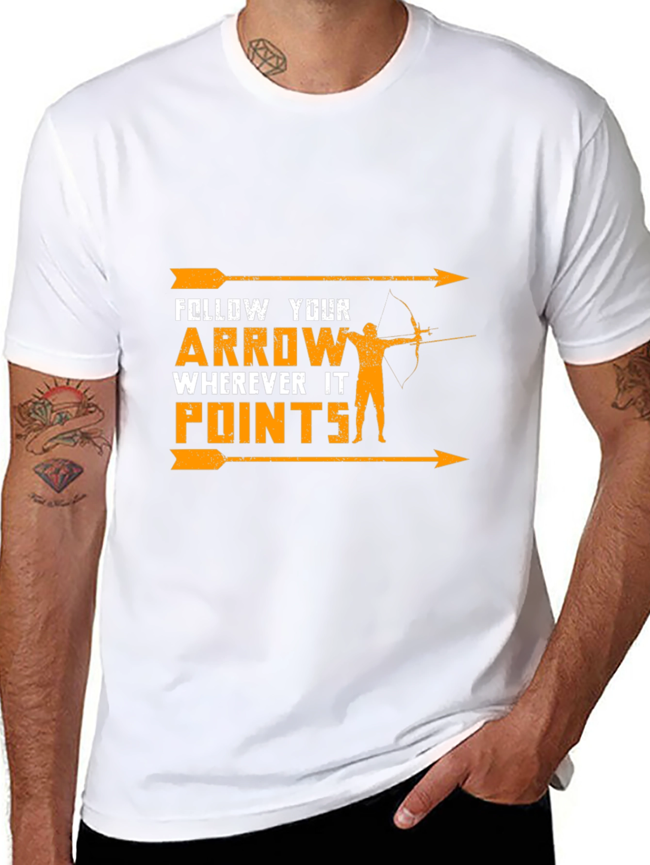 Black Follow Your Arrow Graphic Tee view 8