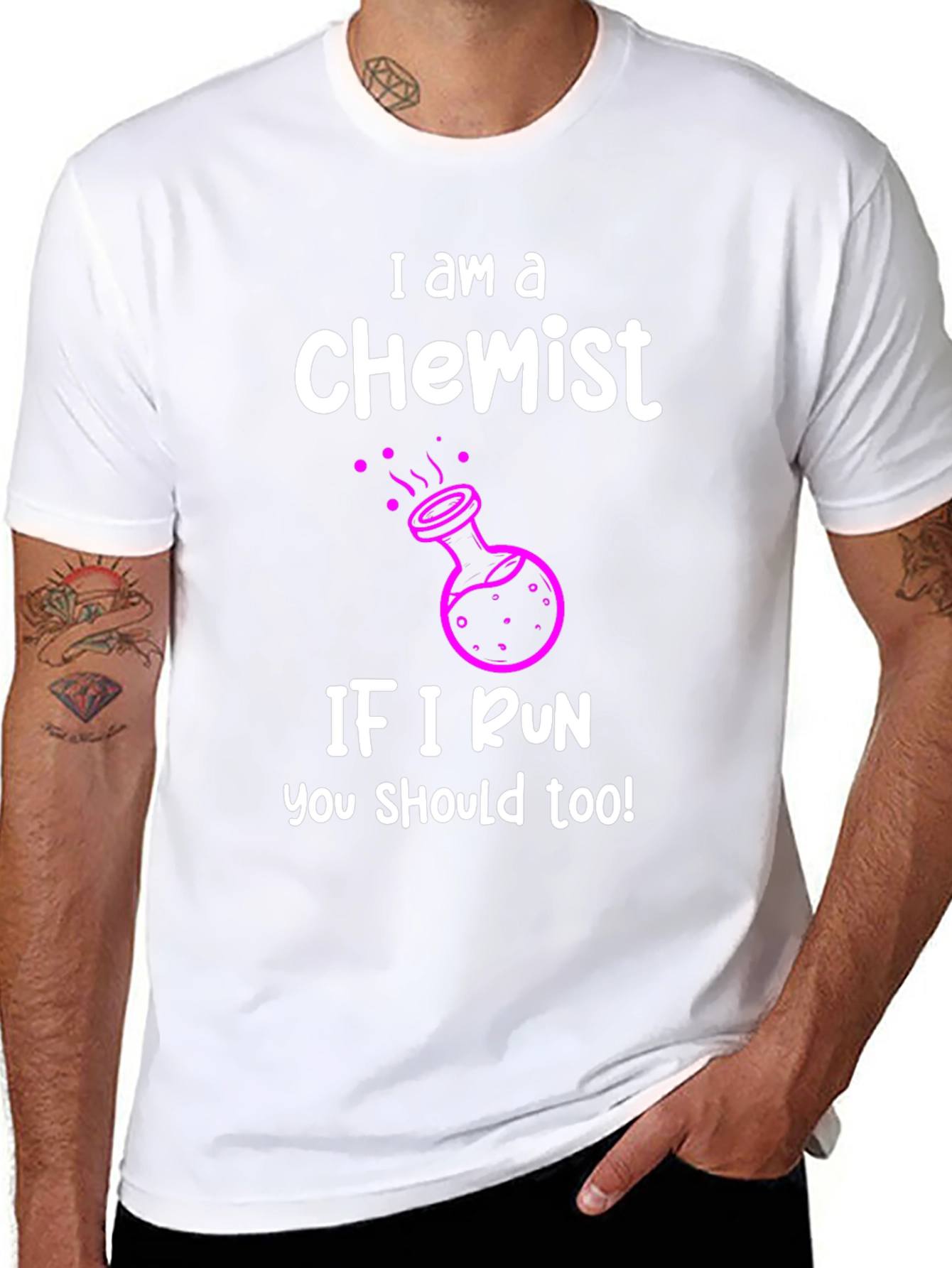 Black I am a Chemist Funny Science T-Shirt view 8
