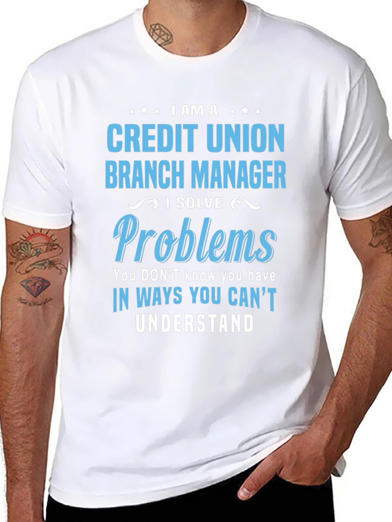 Black Credit Union Branch Manager T-Shirt view 8