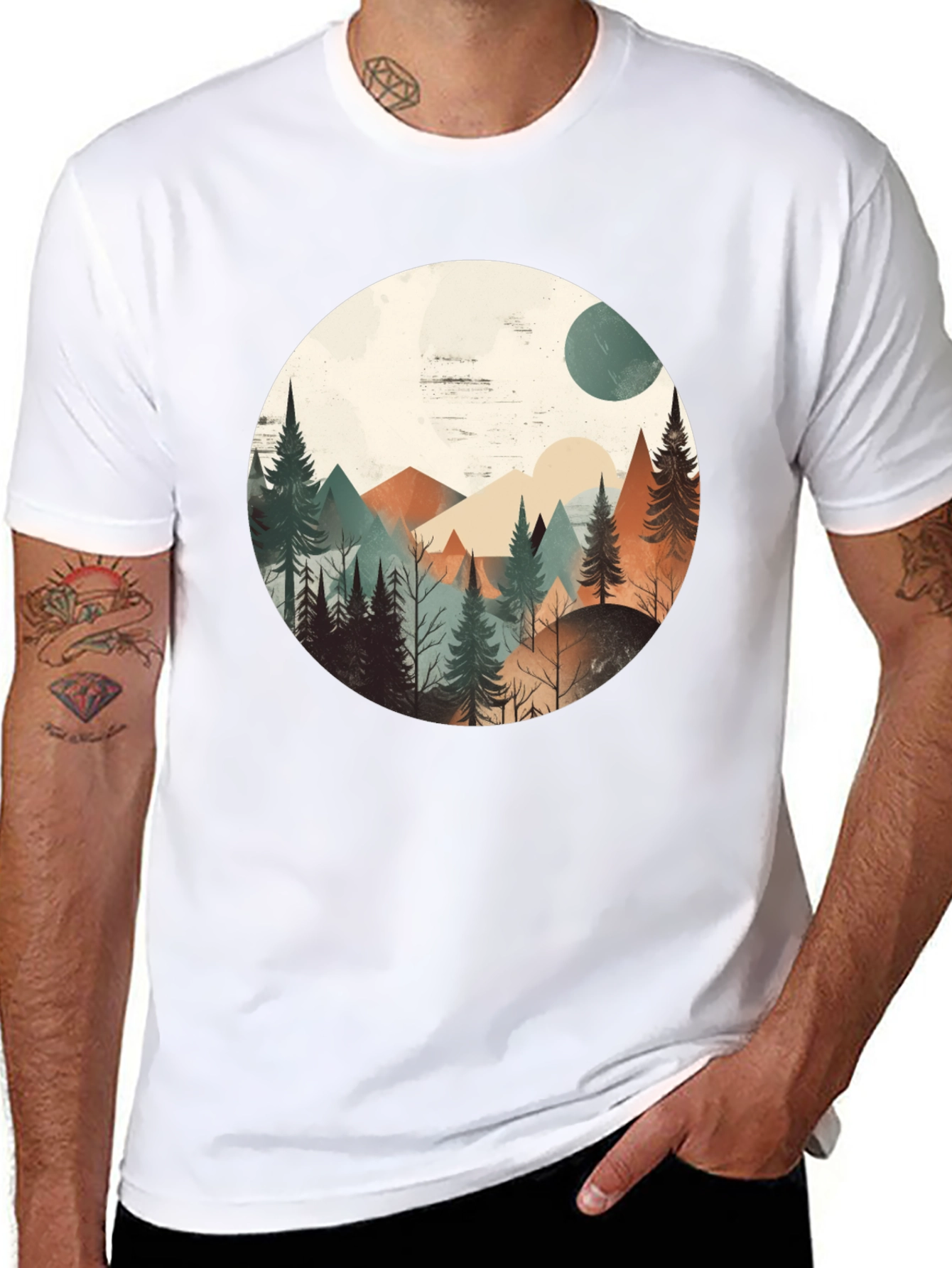 Black Mountainscape Graphic Tee - Unisex Comfort view 8