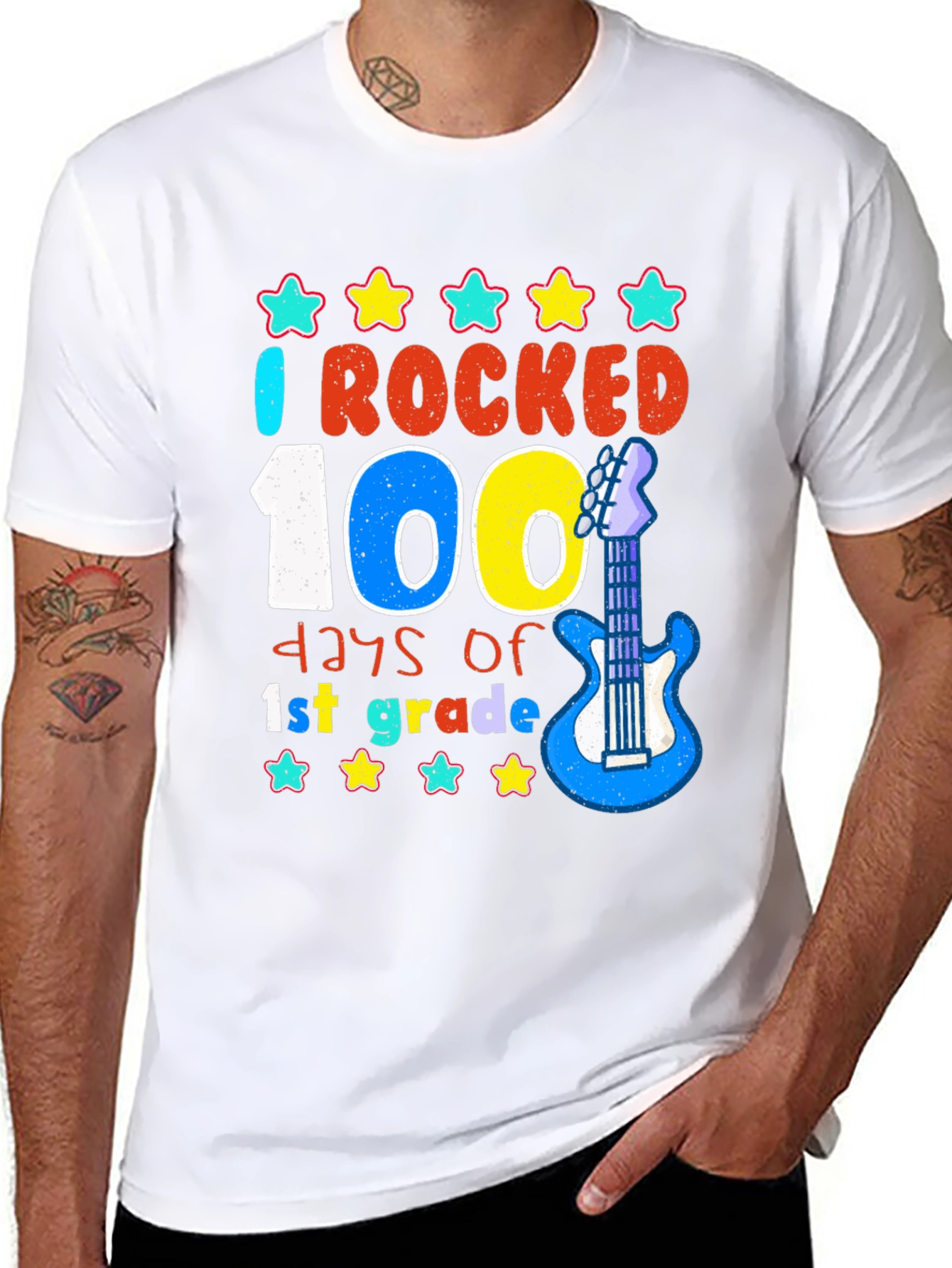Rocked 100 Days of 1st Grade T-Shirt - 8