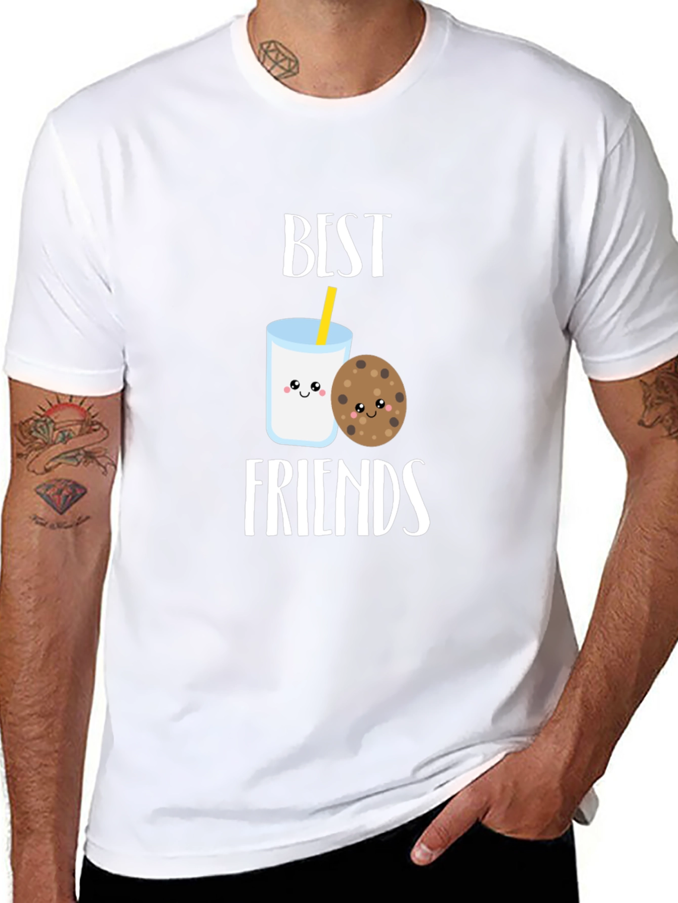 Black Best Friends Cookie & Milk Graphic Tee view 8