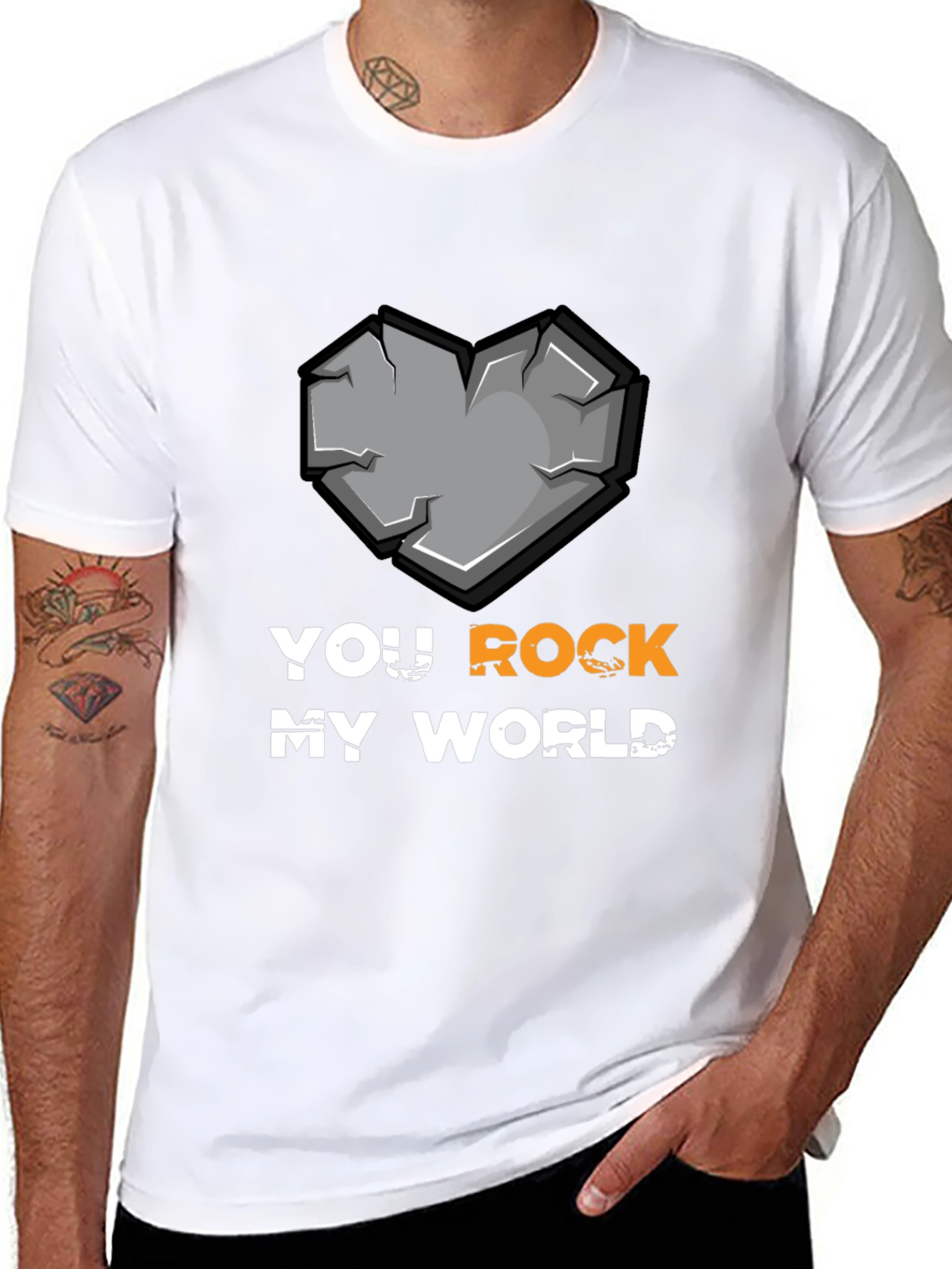 Black You Rock My World Graphic T-Shirt - Black view 8