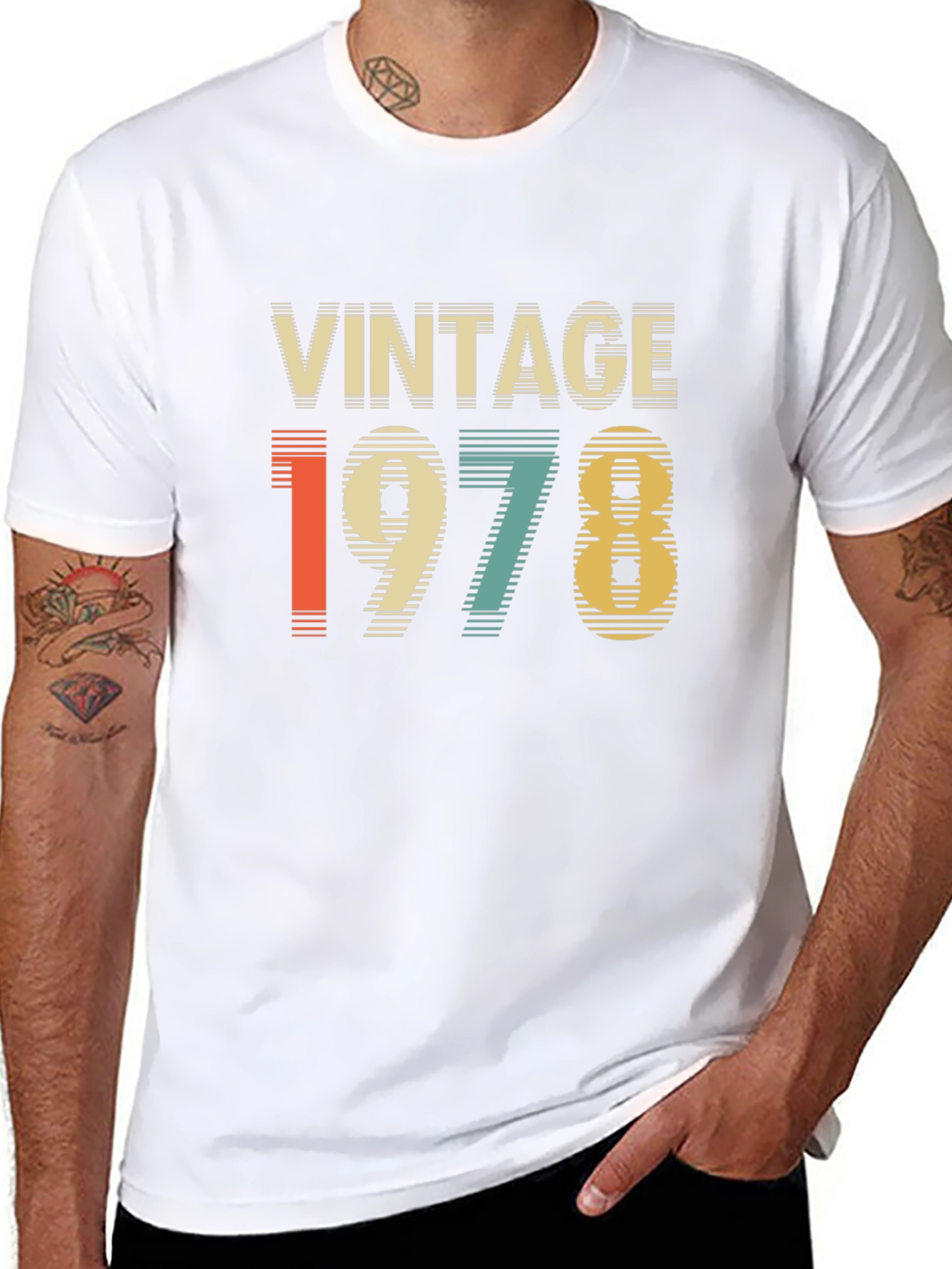 Black Vintage 1978 Graphic Tee - Retro Style view 8