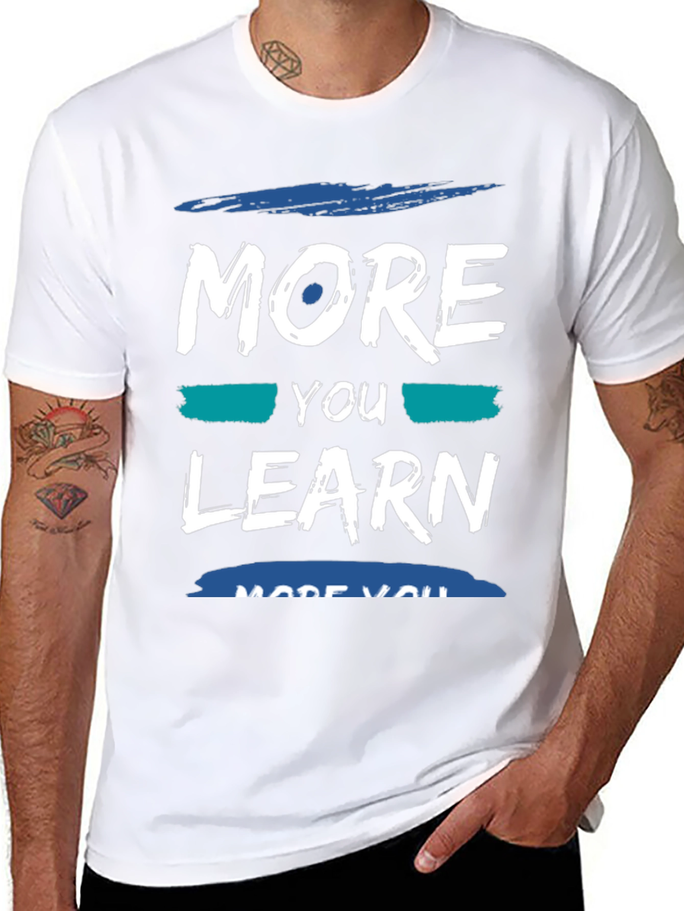 Black More You Learn T-Shirt - Soft Cotton Blend view 8