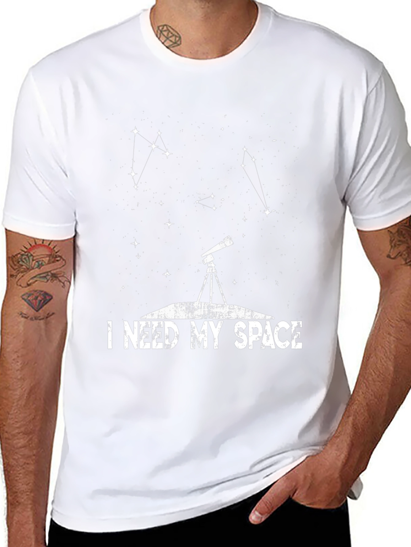 I Need My Space Graphic Tee - Astronomy Constellation Shirt - 8
