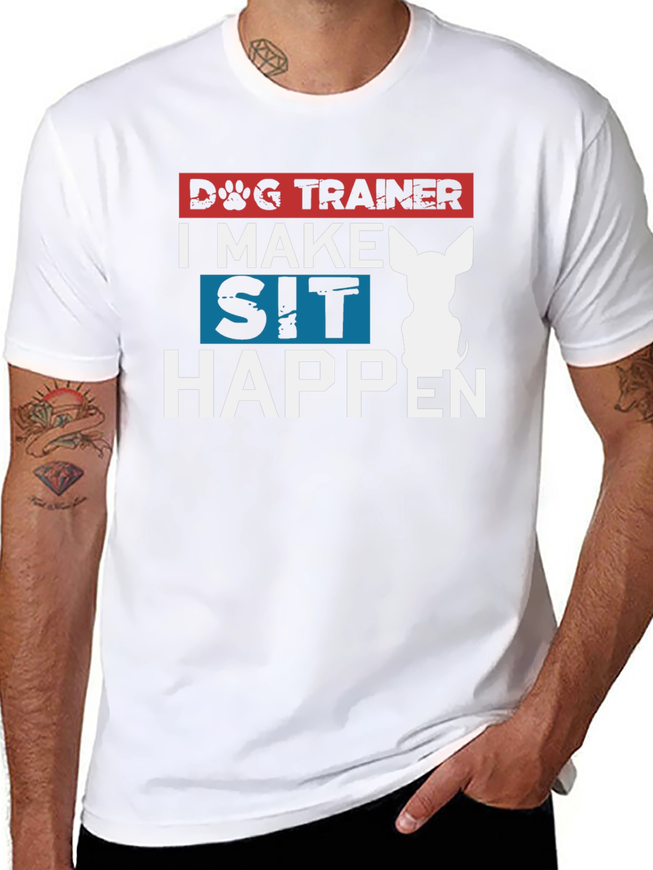Black Dog Trainer T-Shirt - I Make Sit Happen view 8
