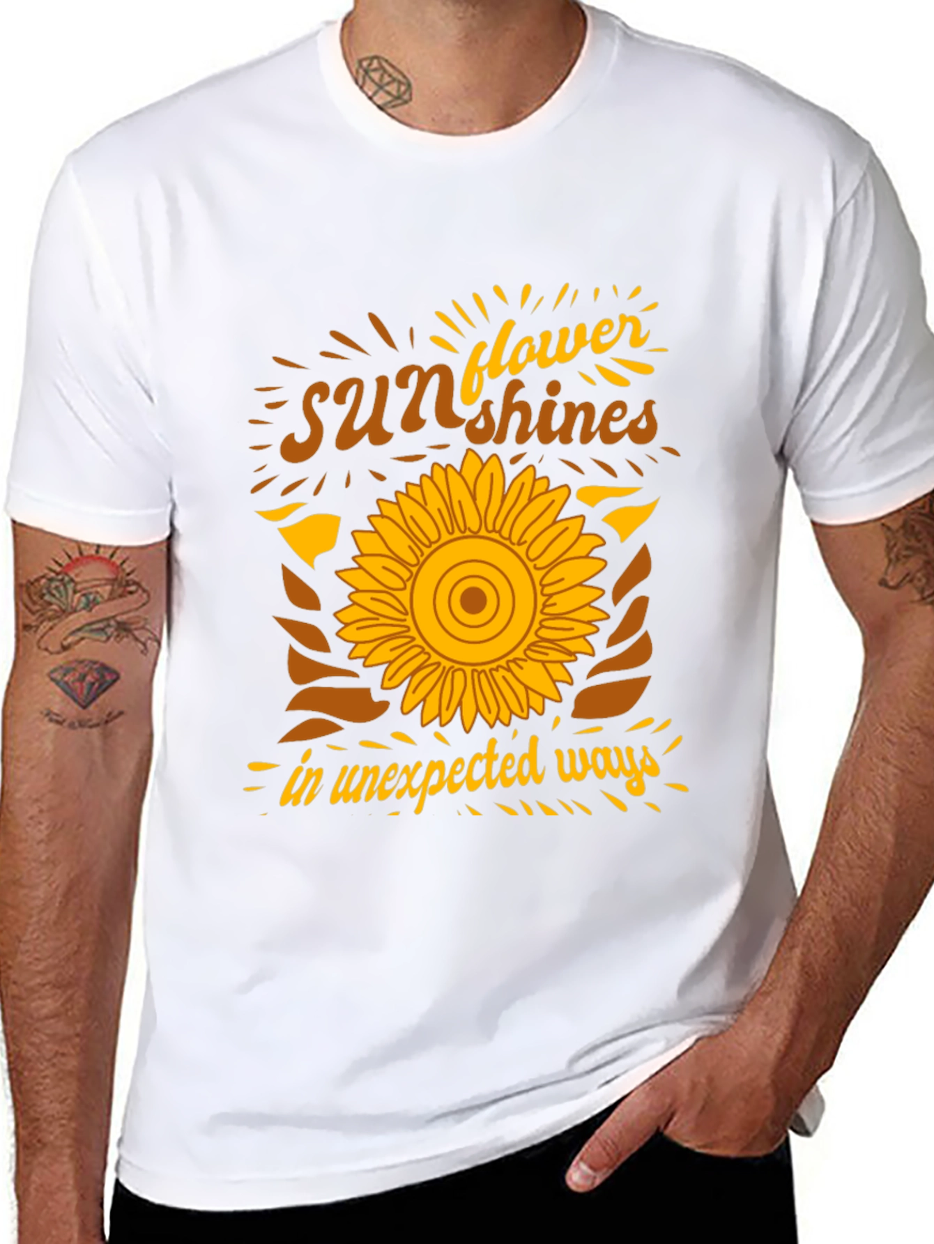 Black Sunflower Sunshines Graphic T-Shirt view 8