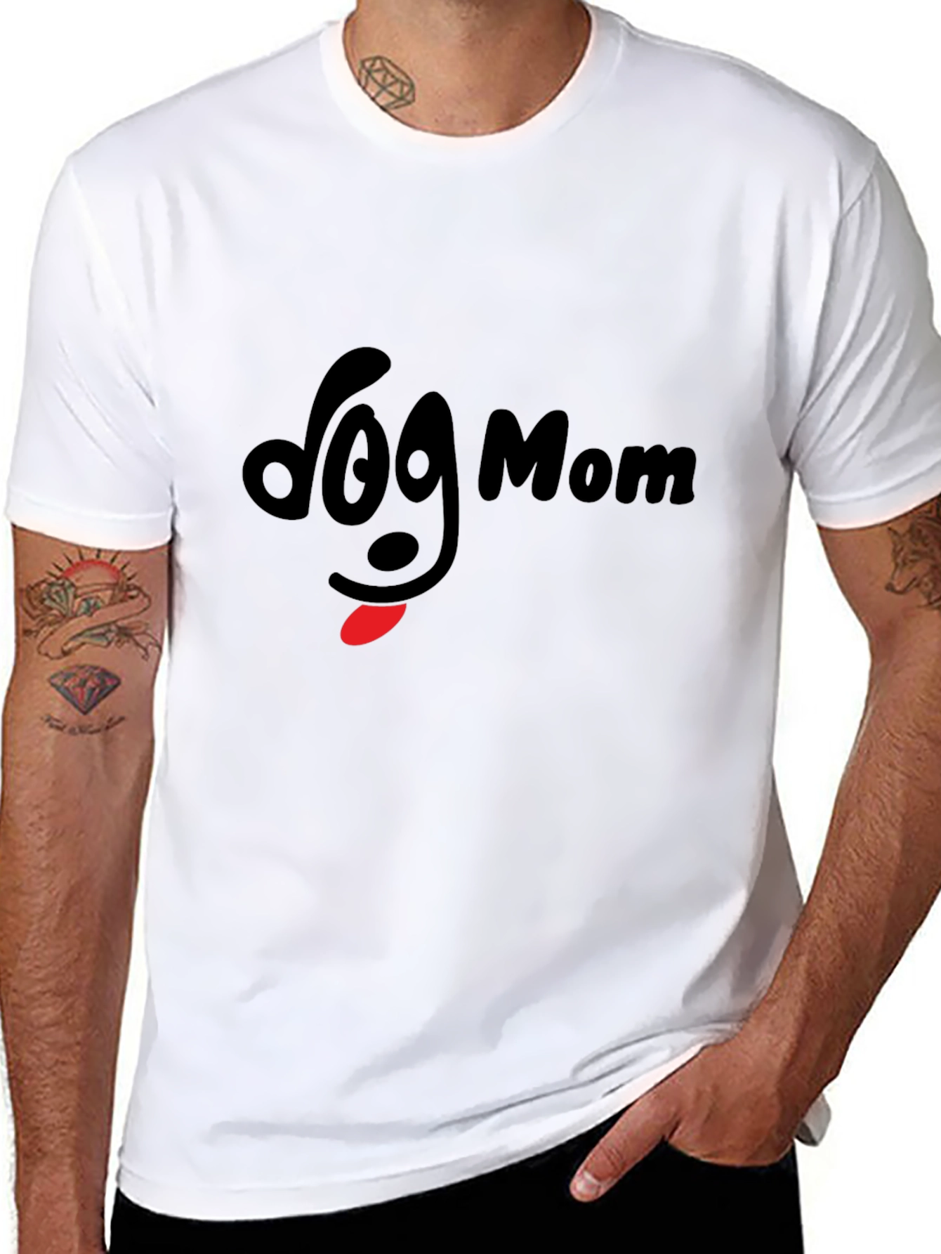 Black Dog Mom T-Shirt - Cute Graphic Tee view 8
