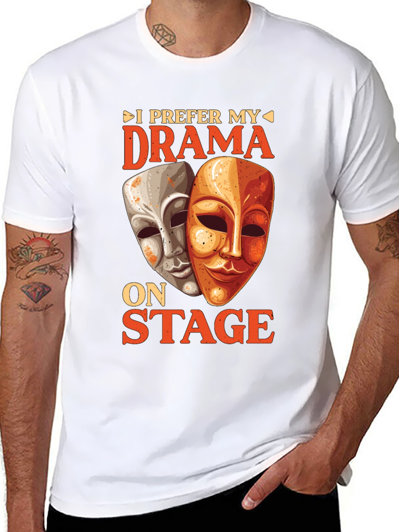 Black Drama On Stage Graphic Tee view 8