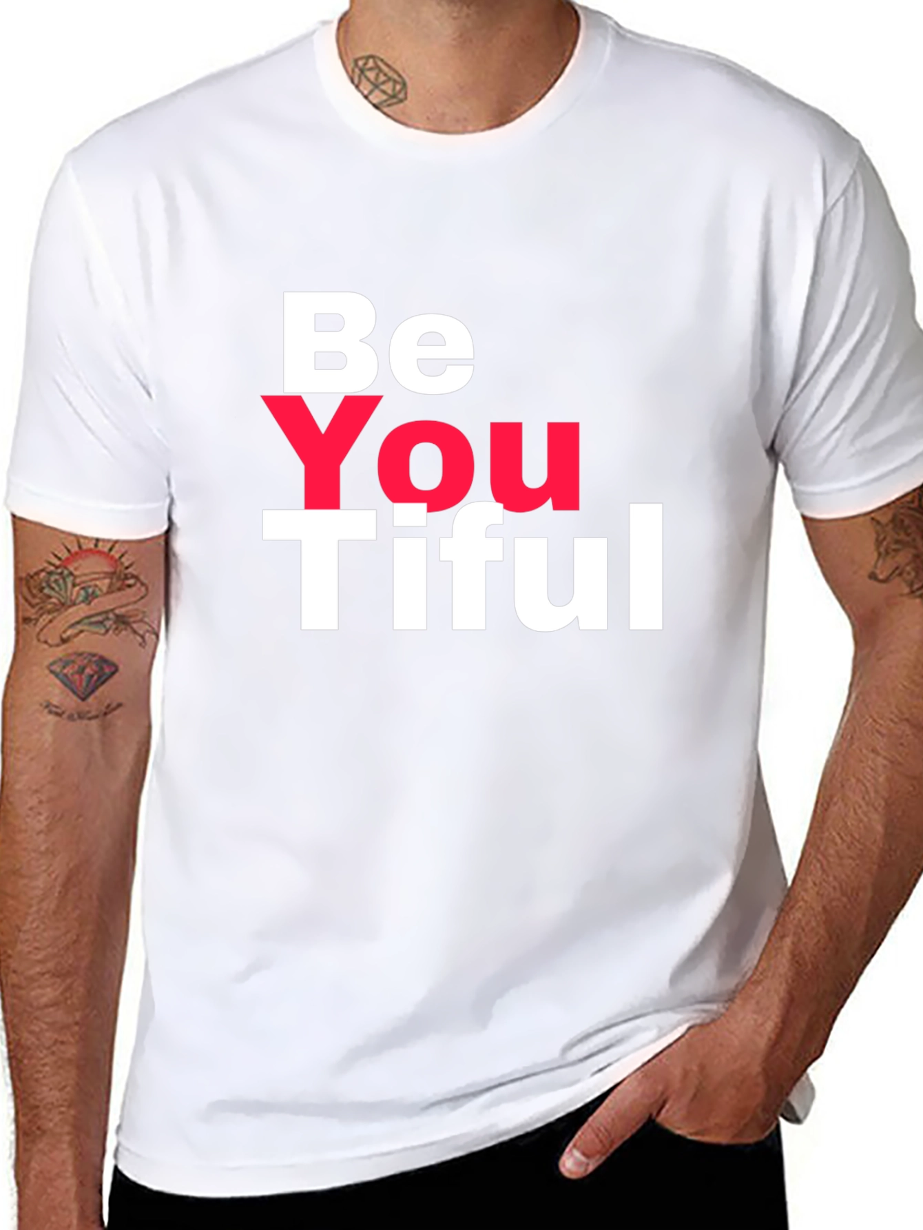 Black Be You Tiful Black T-Shirt view 8