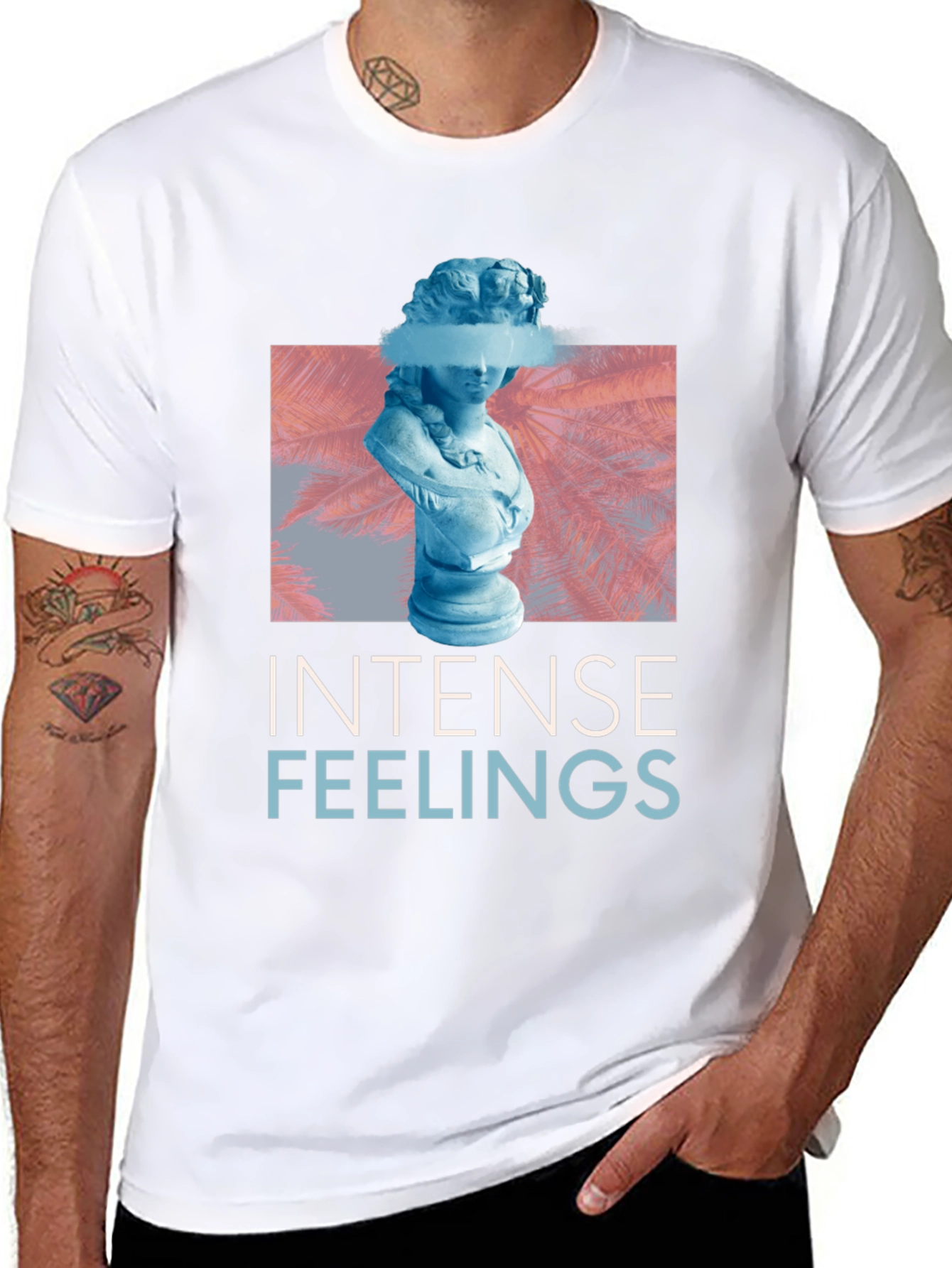 Black Intense Feelings Graphic Tee - Trendy Streetwear view 8