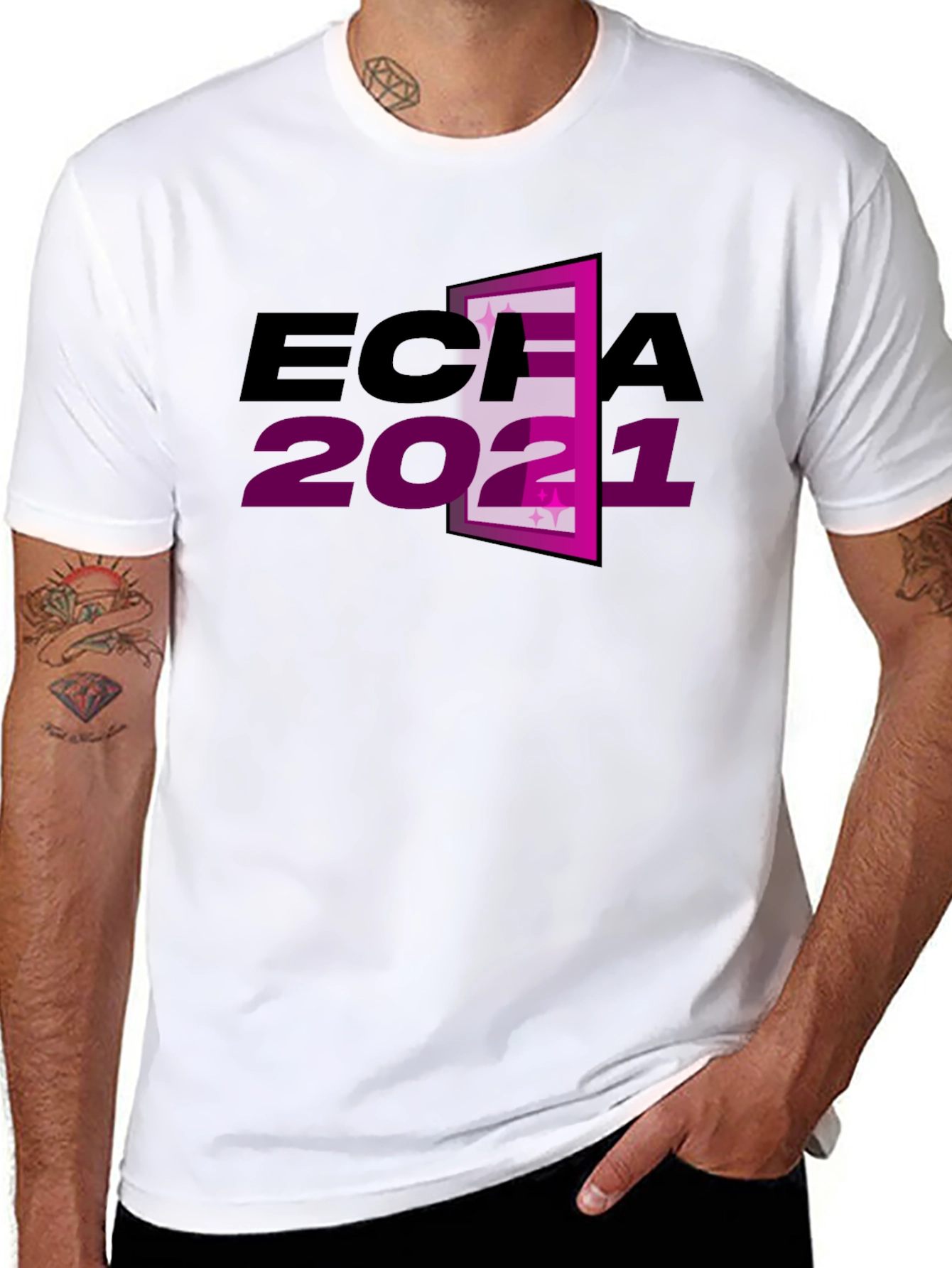Black ECIA 2021 Graphic Tee view 8