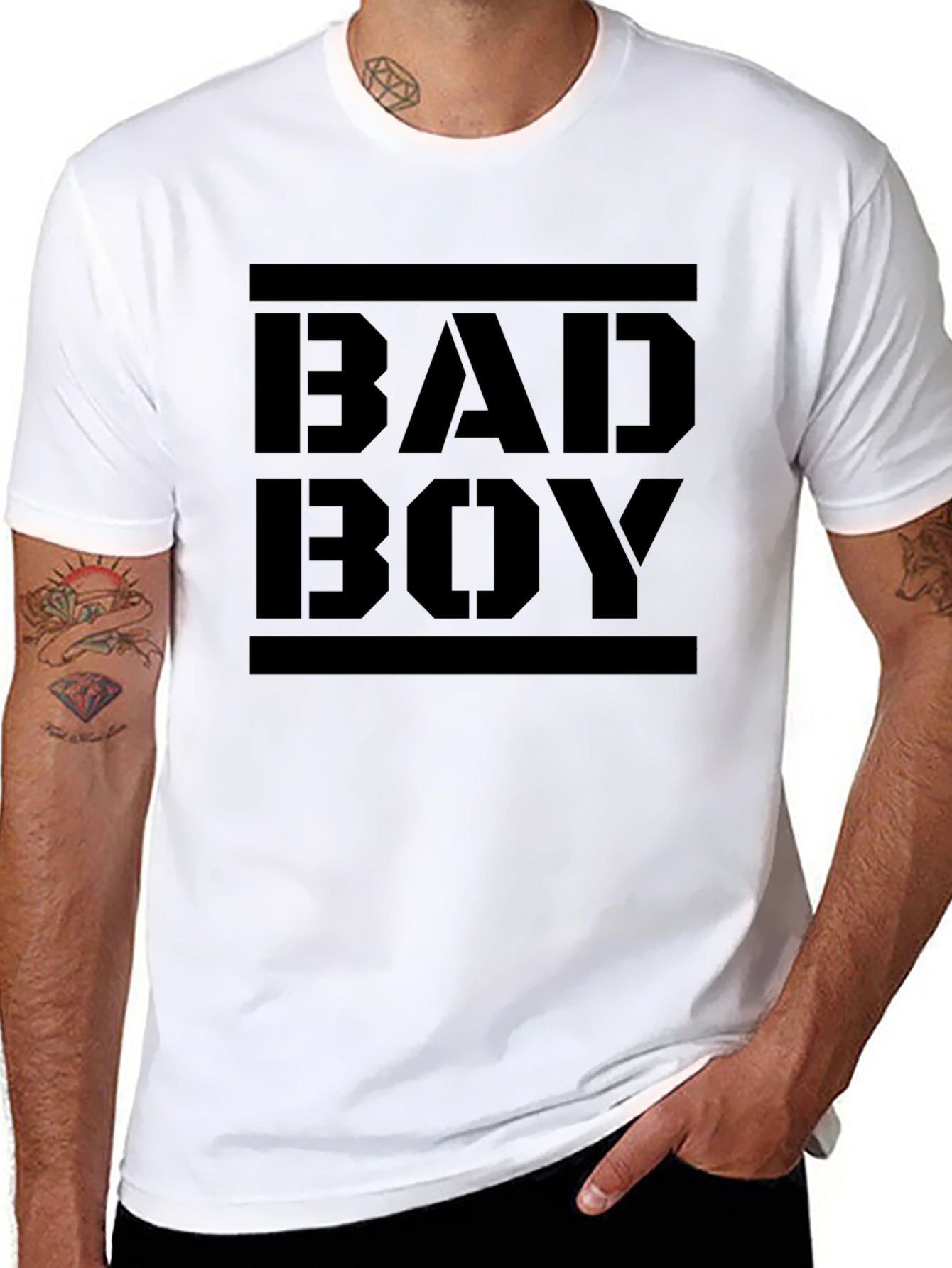 Black Black "Bad Boy" Graphic T-Shirt view 8