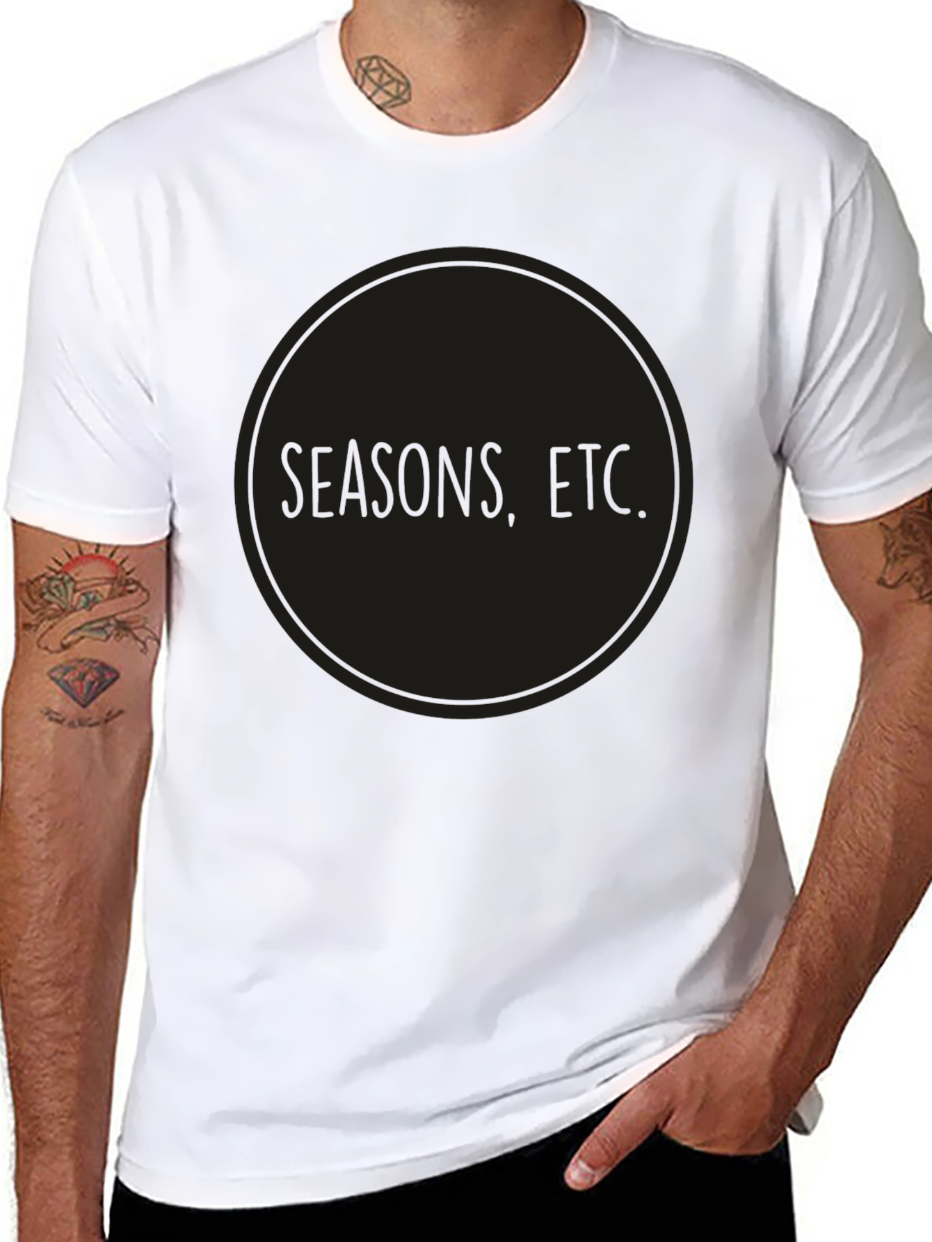 Black Seasons, Etc. Black Graphic Tee - Minimalist Style view 8