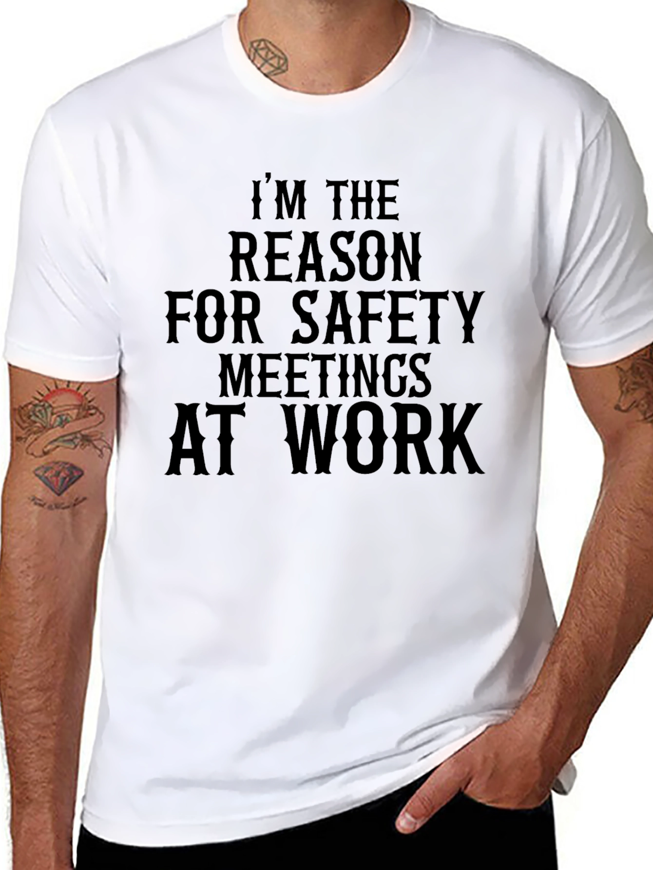 Black Safety Meeting T-Shirt - Humorous Work Tee view 8