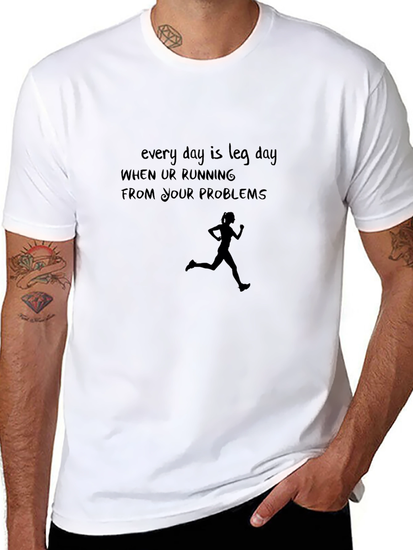 Leg Day Running Problems Graphic Tee - 8