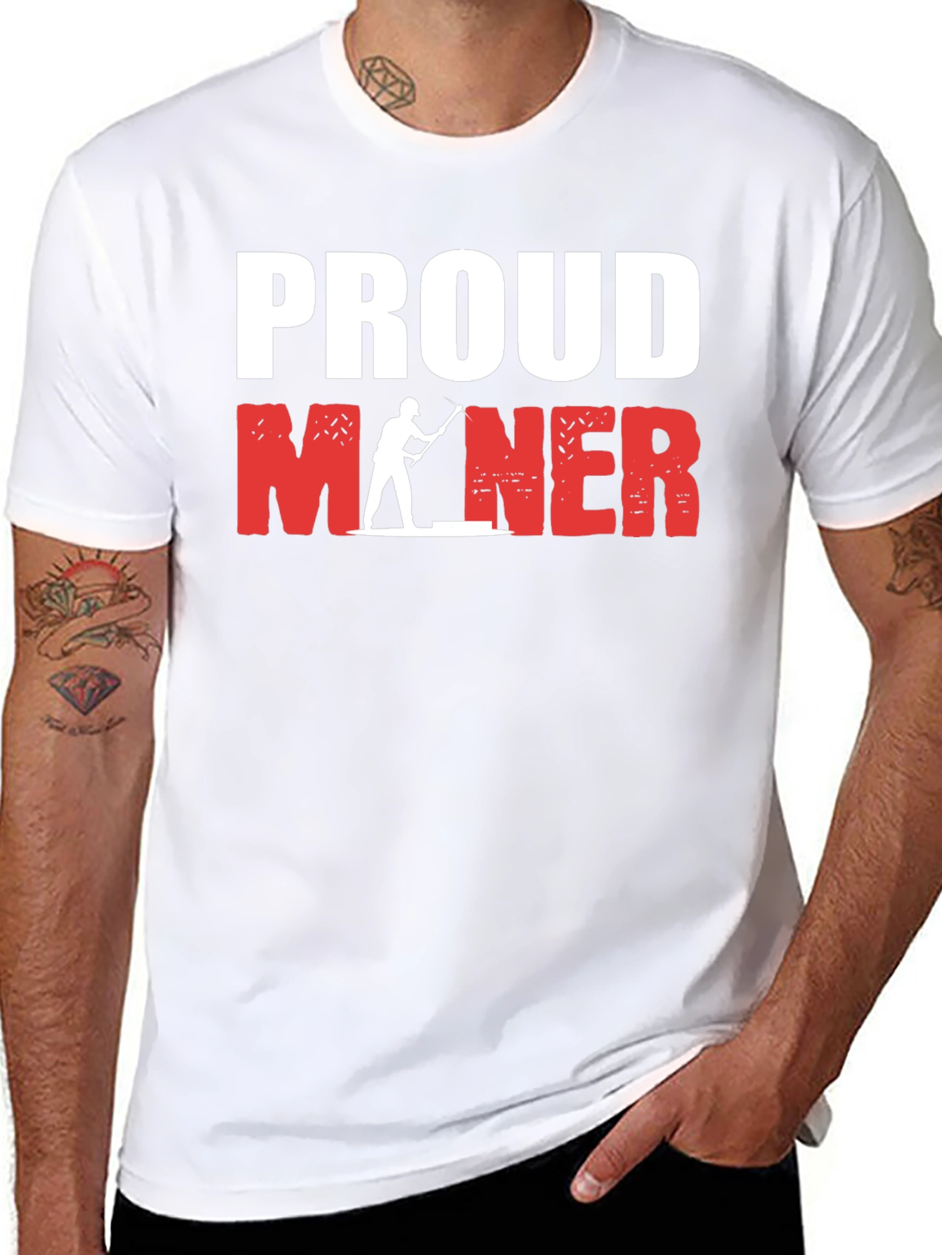 Black Proud Miner Graphic T-Shirt - Black view 8
