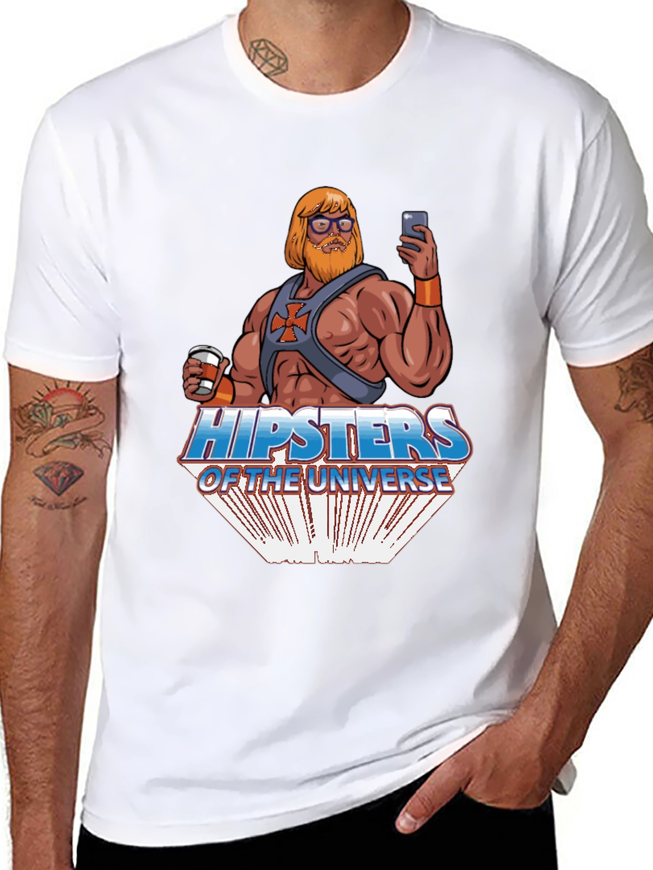 Black Hipsters of the Universe Graphic Tee view 8