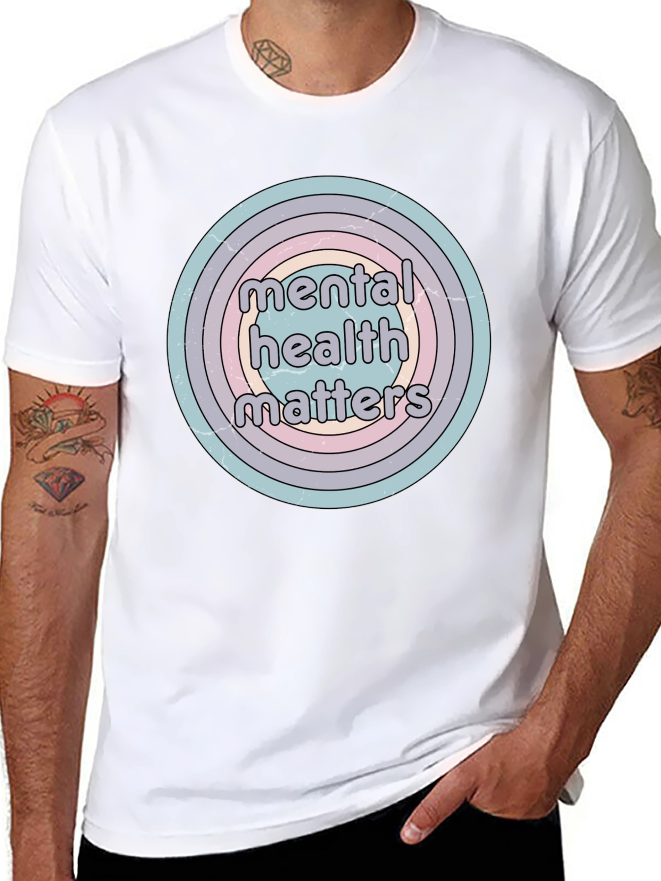 Black Mental Health Matters Graphic Tee - Unisex view 8