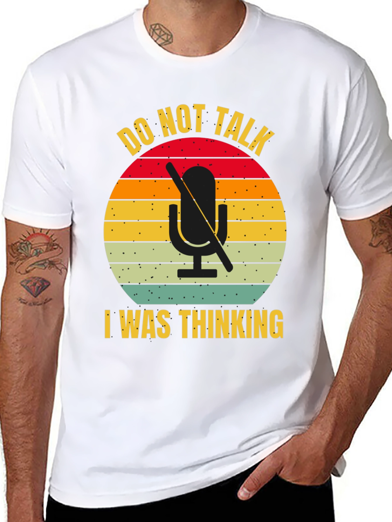 Black Do Not Talk I Was Thinking T-Shirt view 8