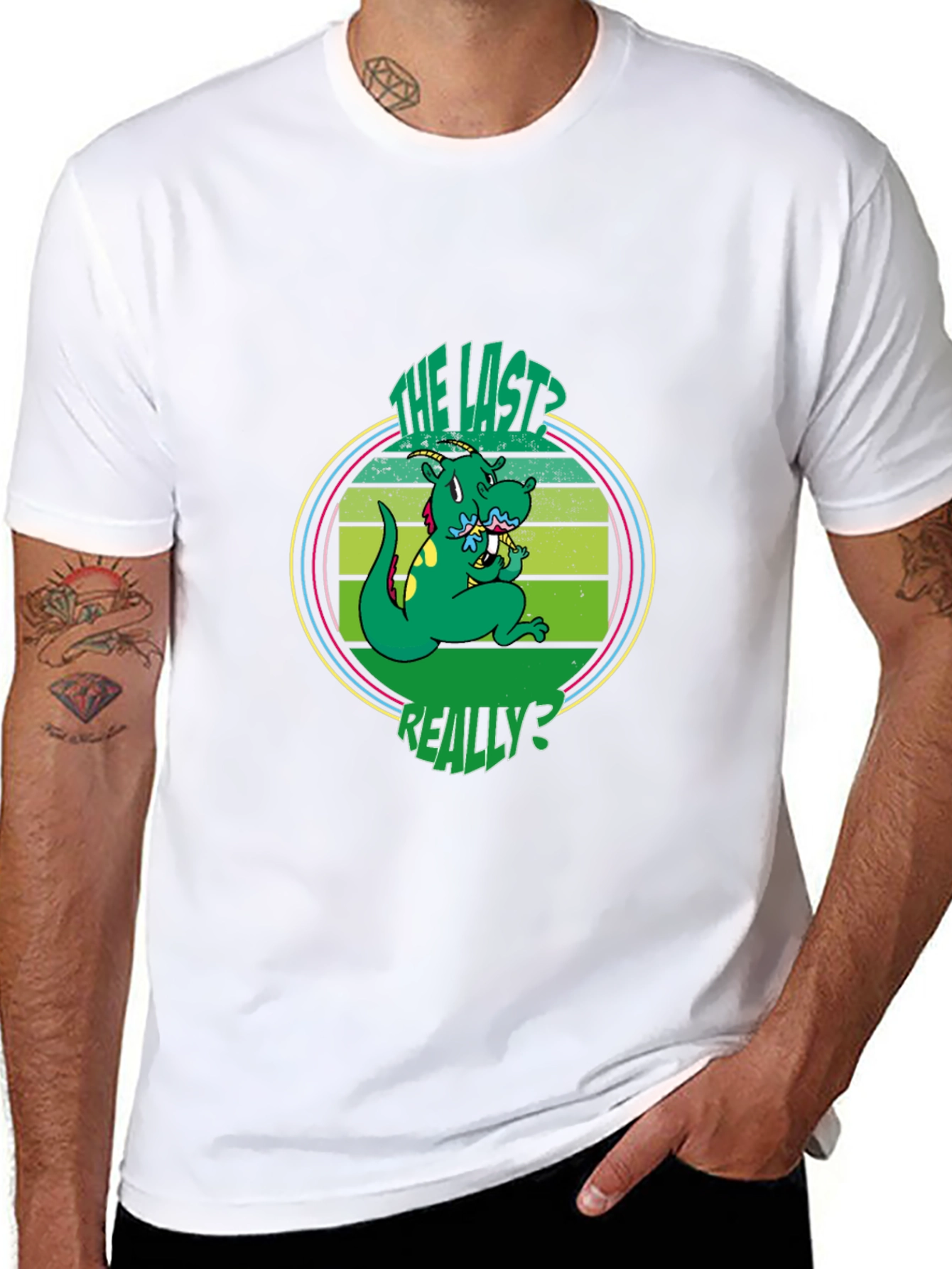 Black The Last Really? Dinosaur Graphic T-Shirt view 8