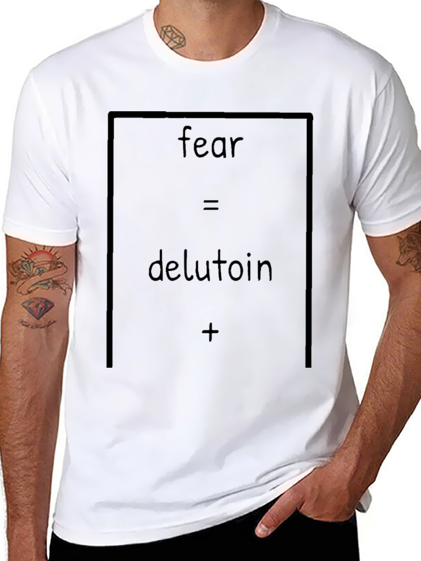 Black Fear Delusion Graphic T-Shirt - Soft Cotton Tee view 8