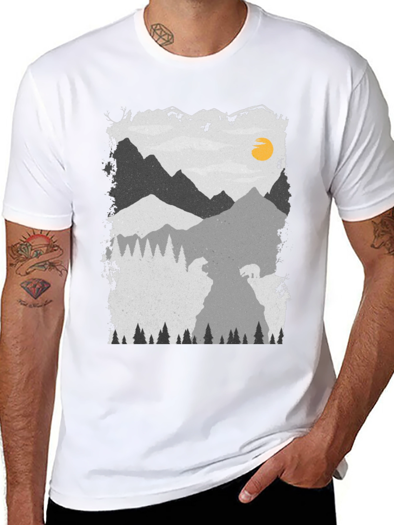 Black Mountain Bear Graphic Tee - Unisex Soft Cotton view 8