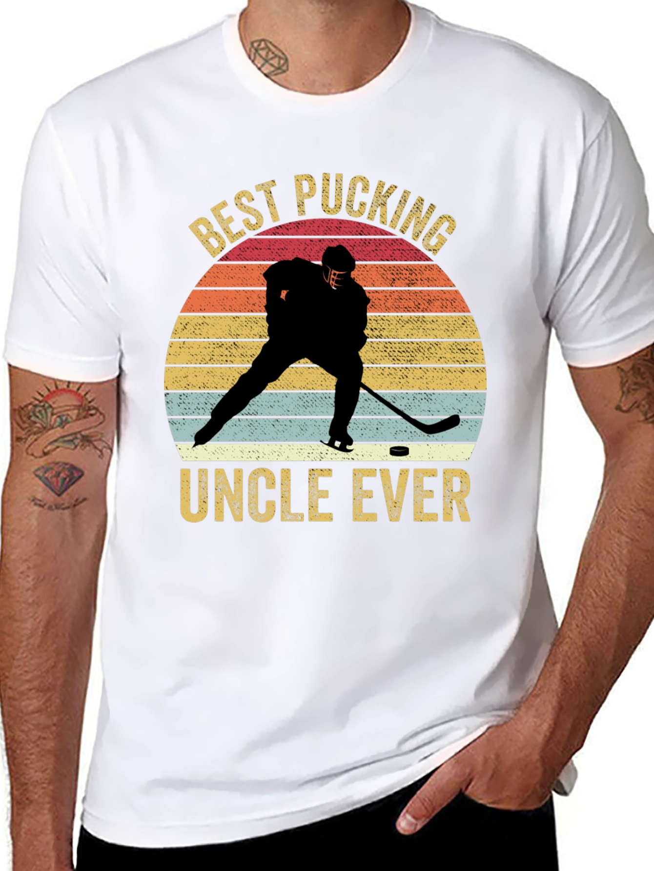 Black Best Pucking Uncle Ever T-Shirt view 8