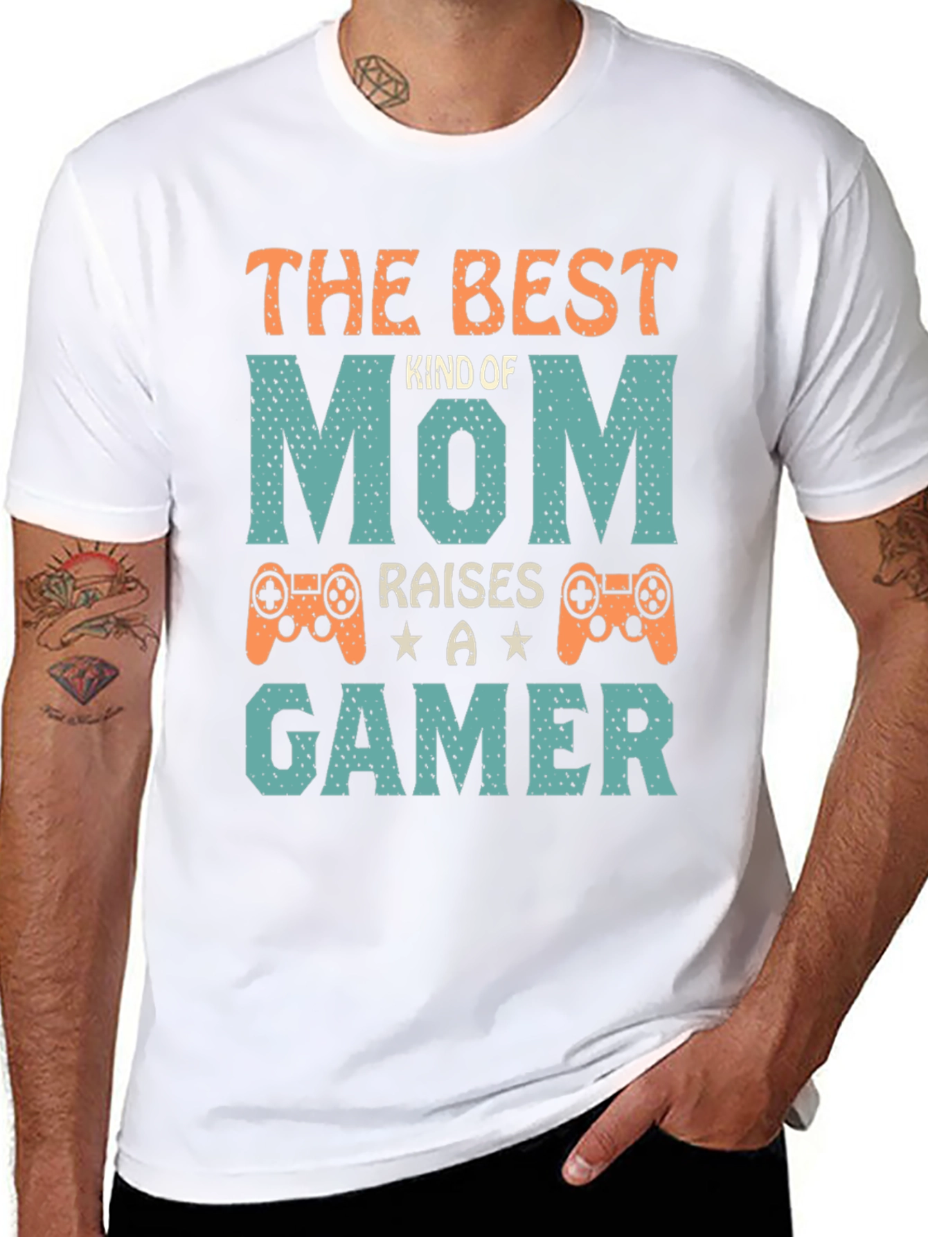 Black The Best Kind of Mom Raises a Gamer T-Shirt view 8