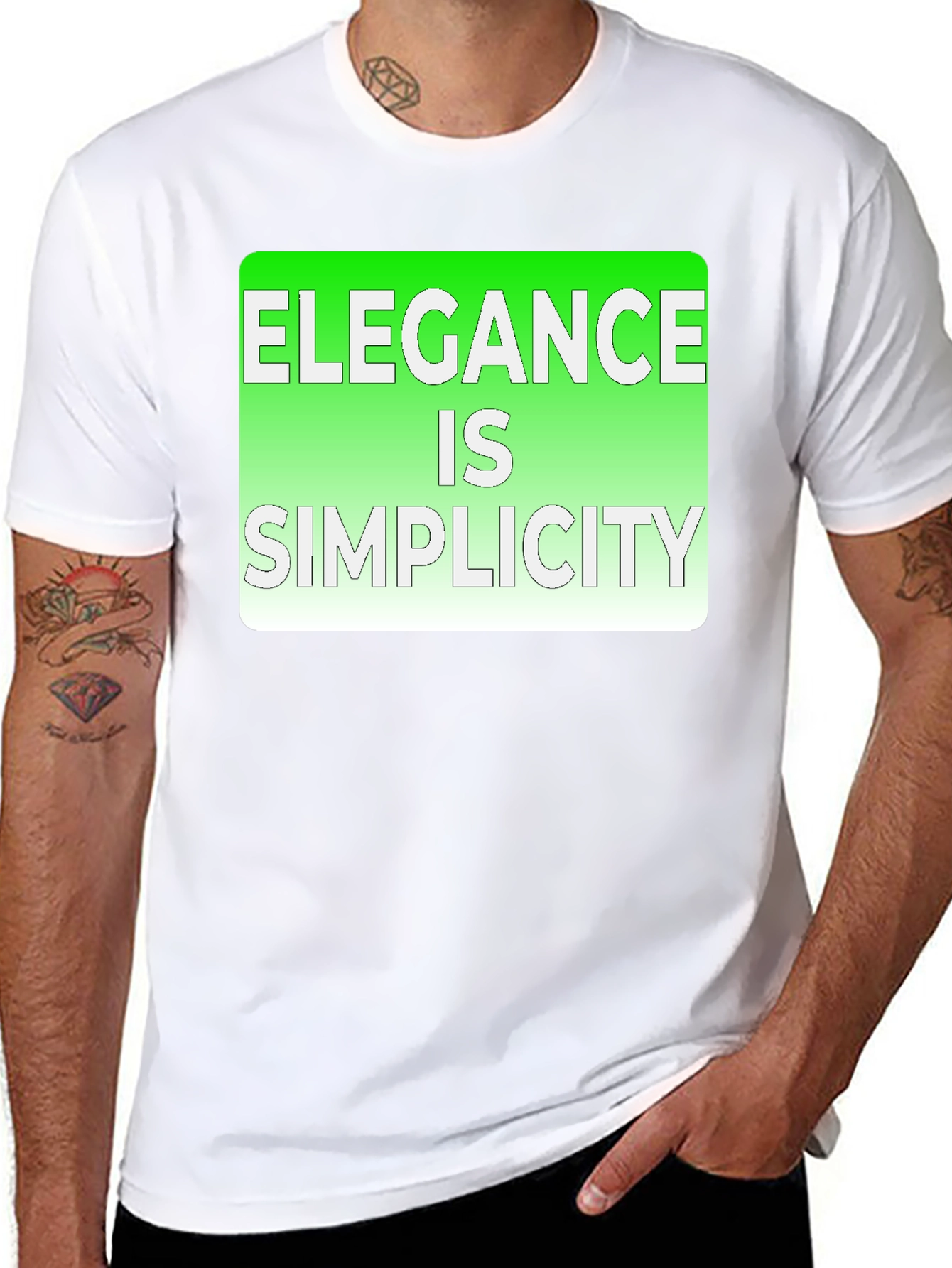 Elegance is Simplicity Graphic Tee - 8