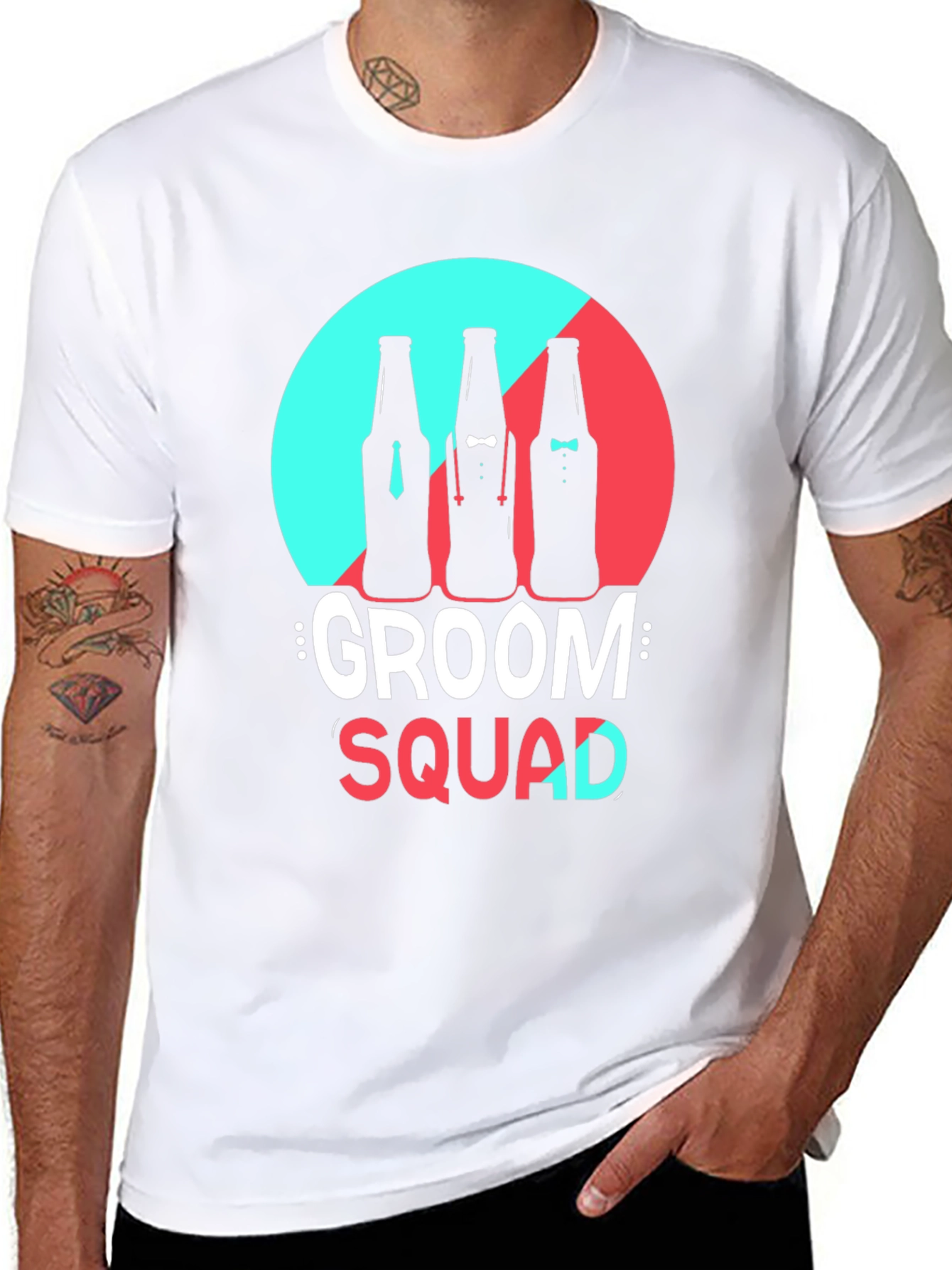Black Groom Squad Graphic T-Shirt view 8