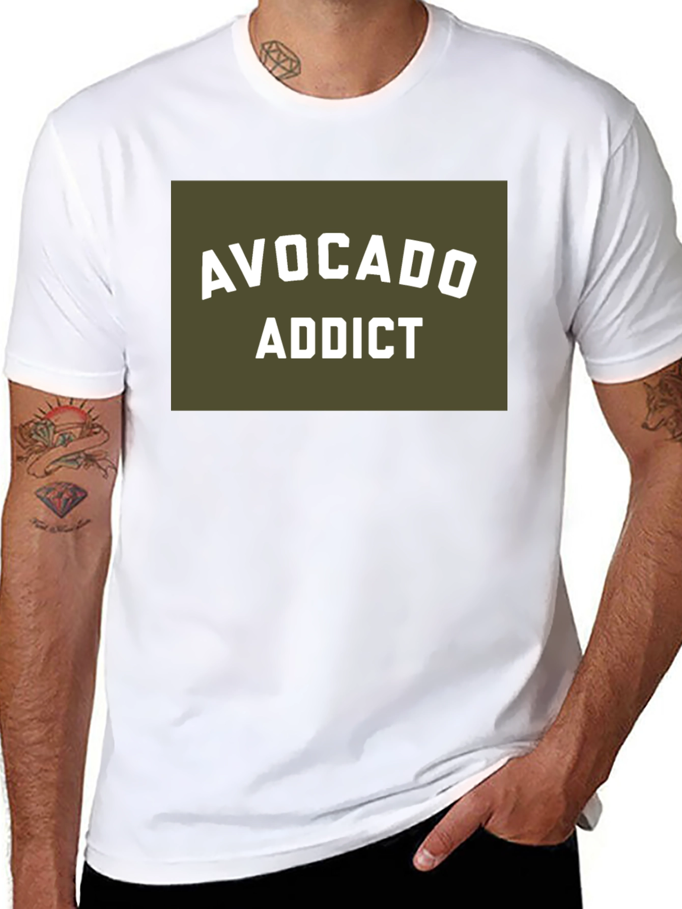 Black Avocado Addict Graphic T-Shirt - Black view 8