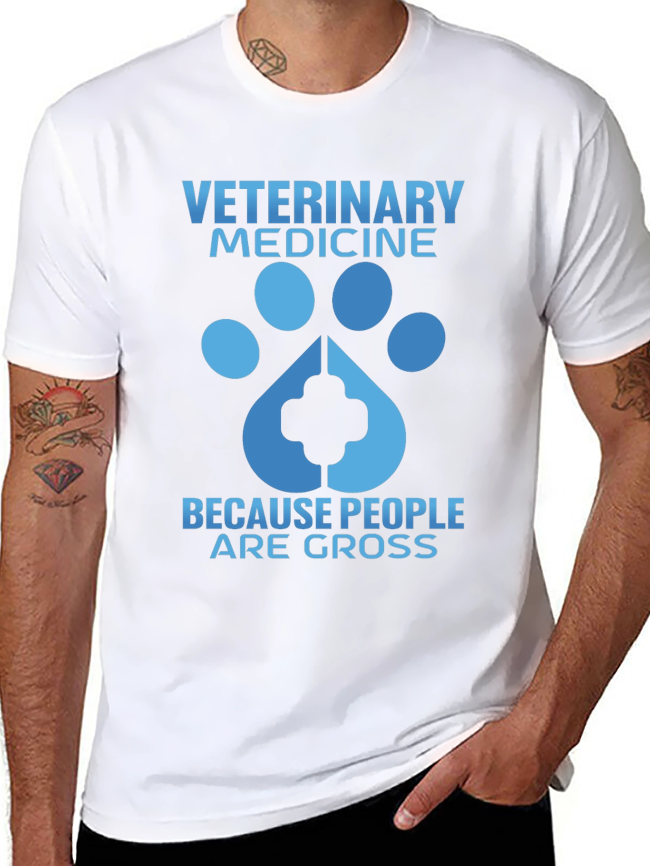 Veterinary Medicine T-Shirt - Because People Are Gross - 8