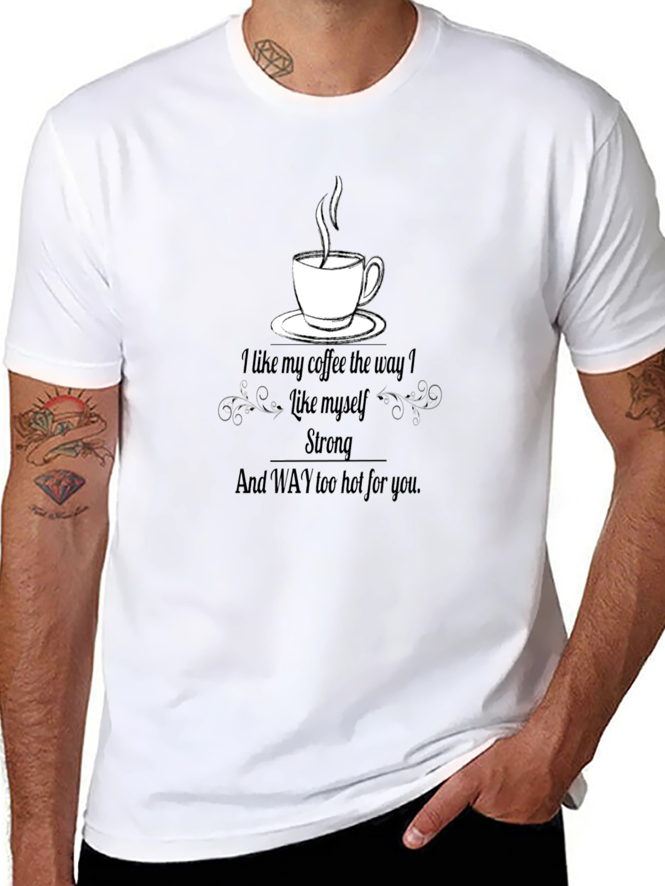 Black Coffee Lover's Black Graphic T-Shirt view 8