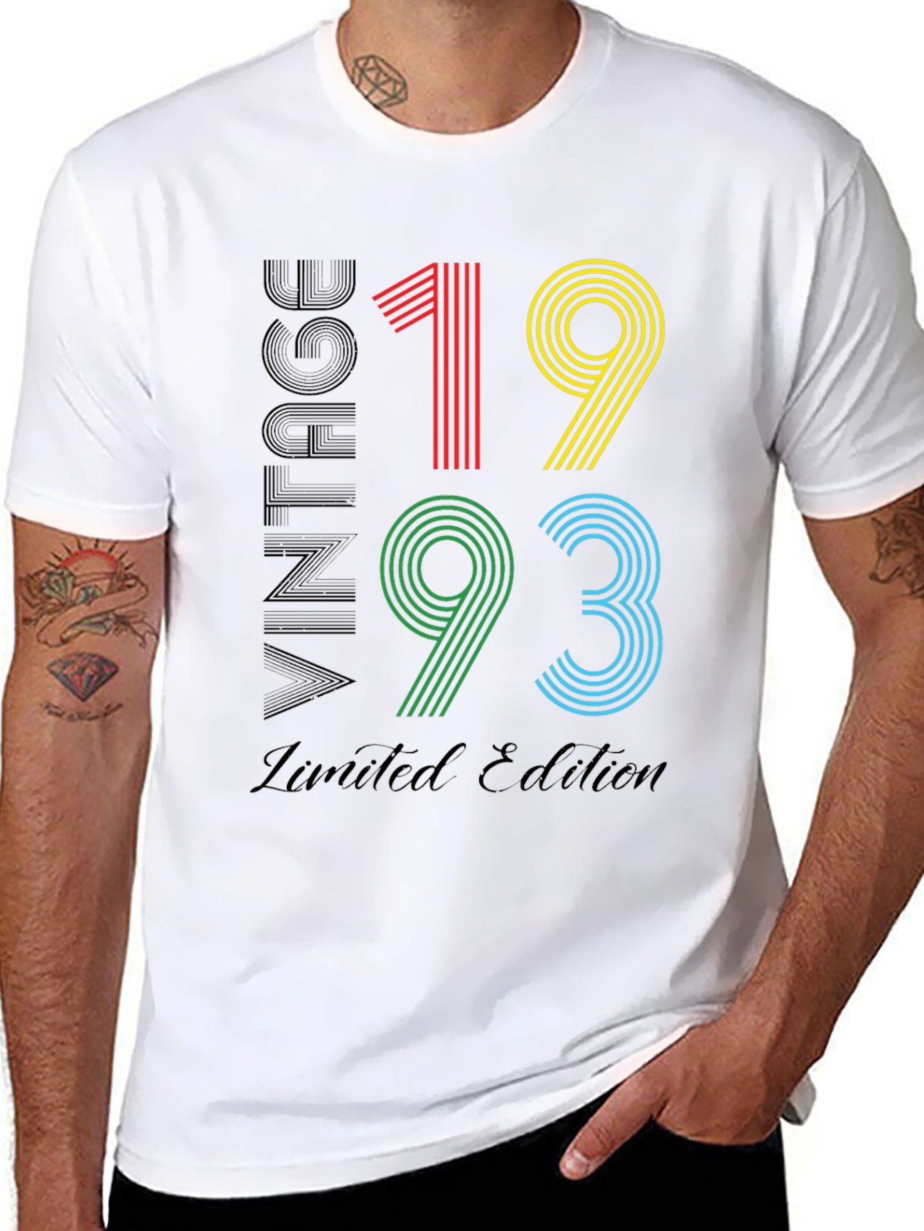 Black Vintage 1993 Limited Edition T-Shirt view 8