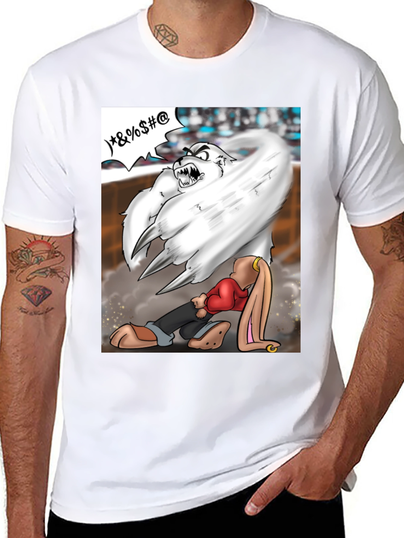 Black Cartoon Graphic T-Shirt view 8