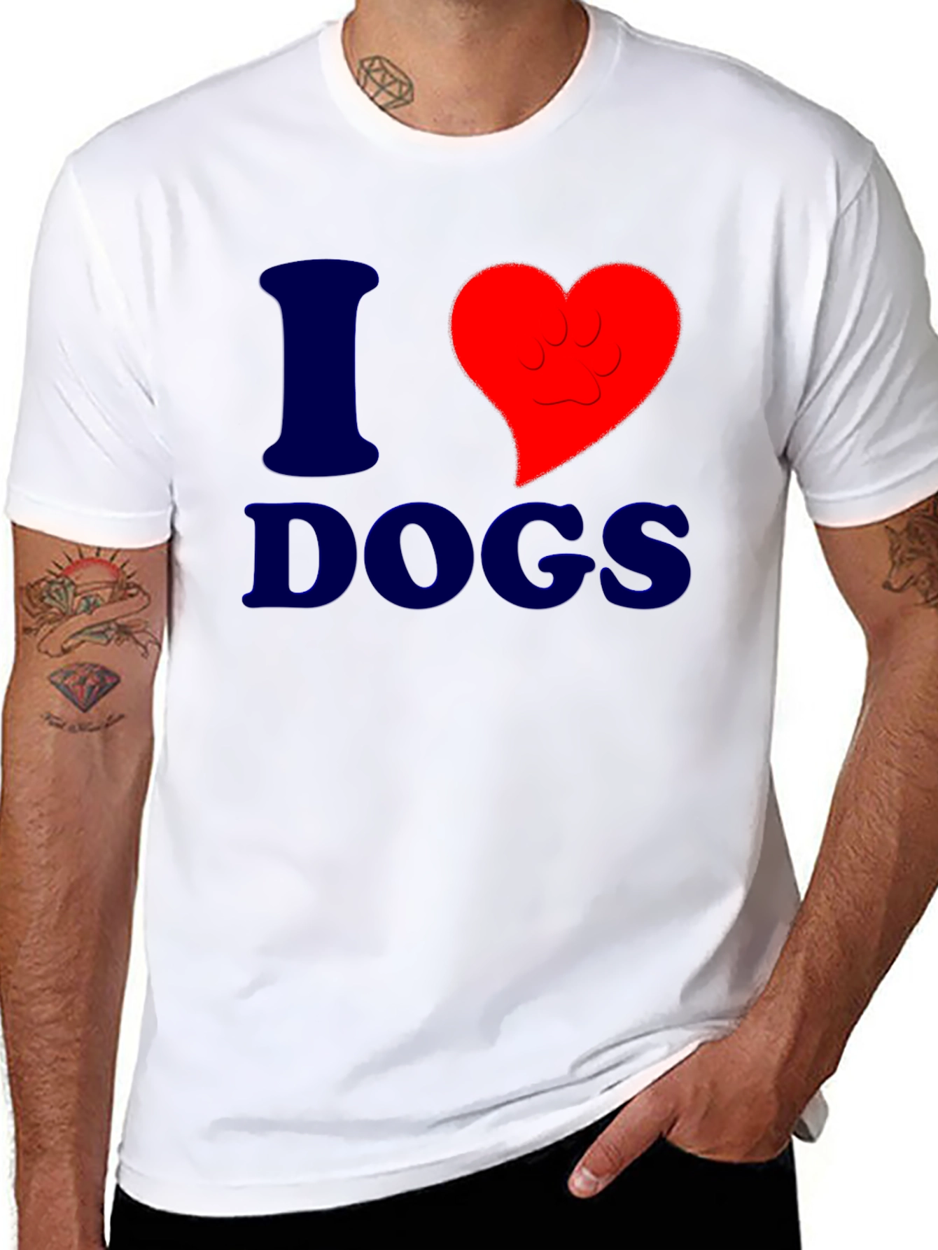 Black I Heart Dogs Graphic Tee - Stylish & Comfortable view 8