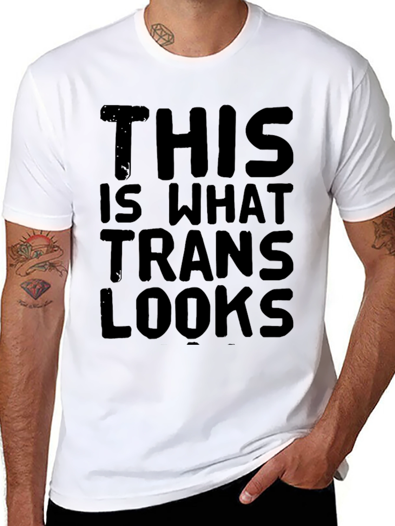 Black This is What Trans Looks Like Graphic T-Shirt view 8