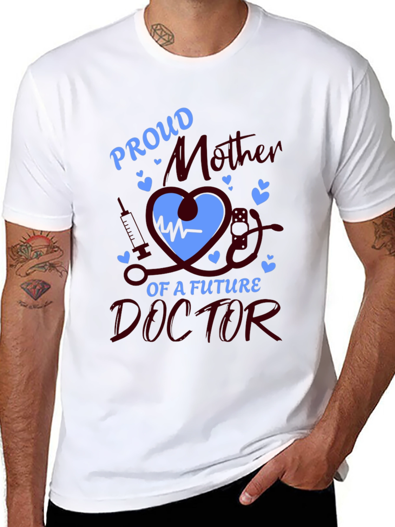 Black Proud Mother of Future Doctor T-Shirt view 8