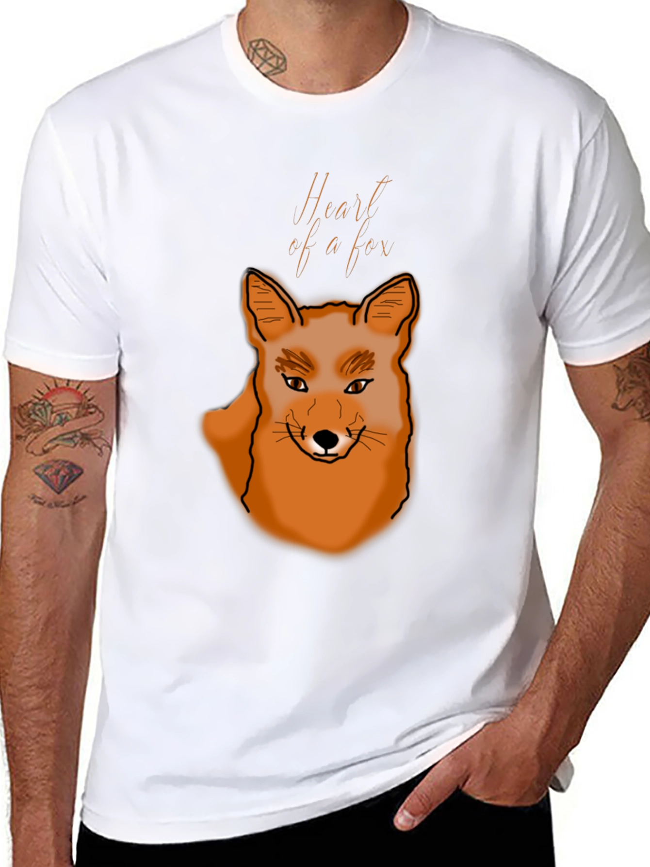Black Heart of a Fox Graphic Tee view 8