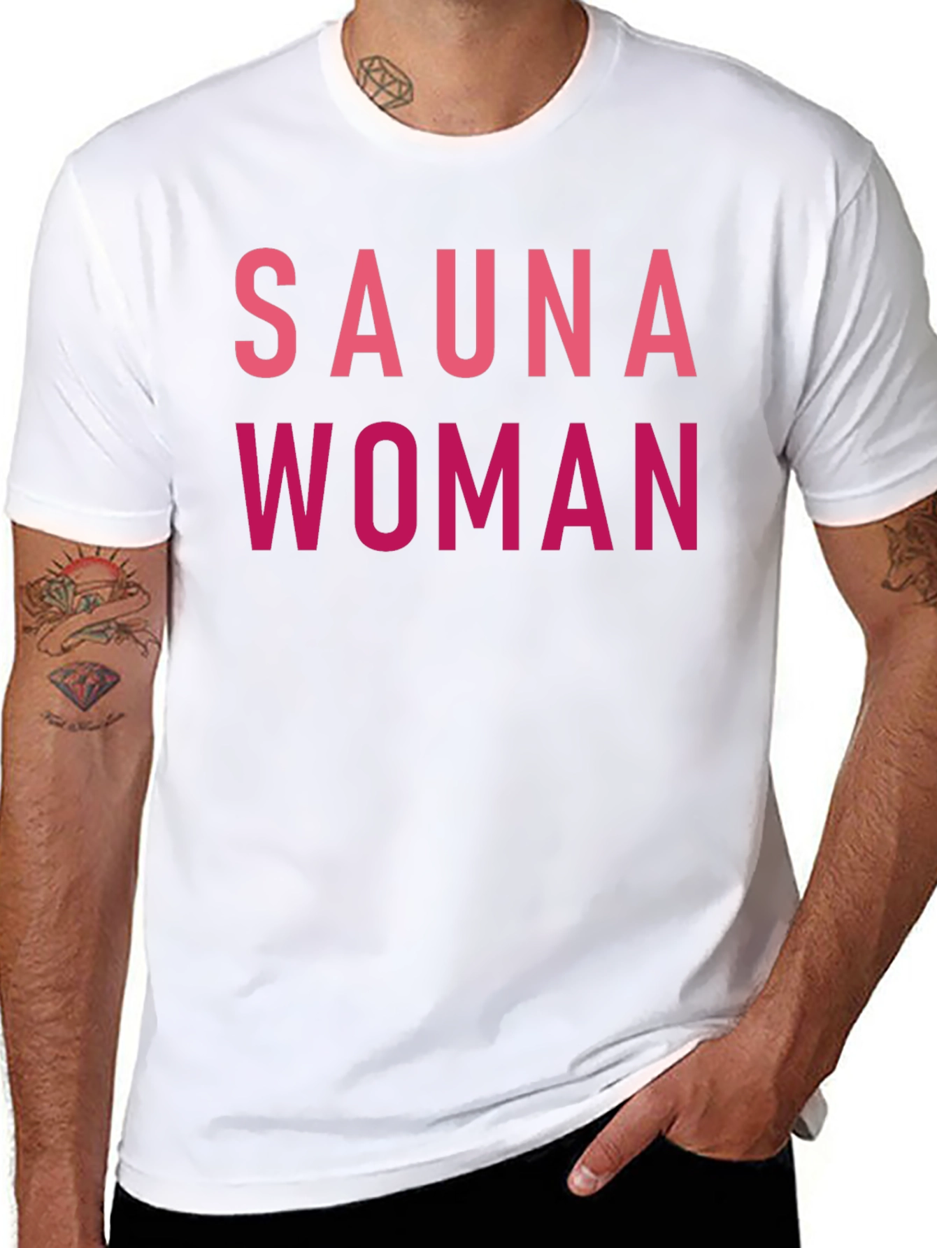 Black Sauna Woman Graphic Tee - Black view 8