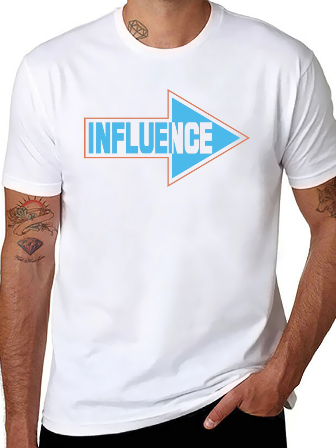 Influence Arrow T-Shirt - Stylish Graphic Tee - 8