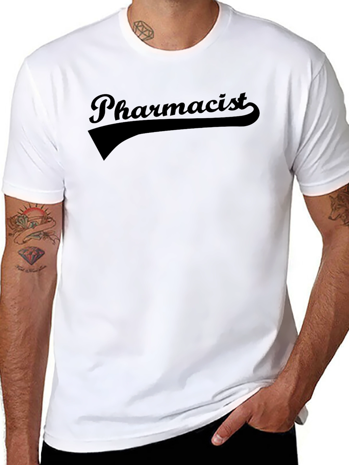 Black Pharmacist Black T-Shirt - Retro Style view 8