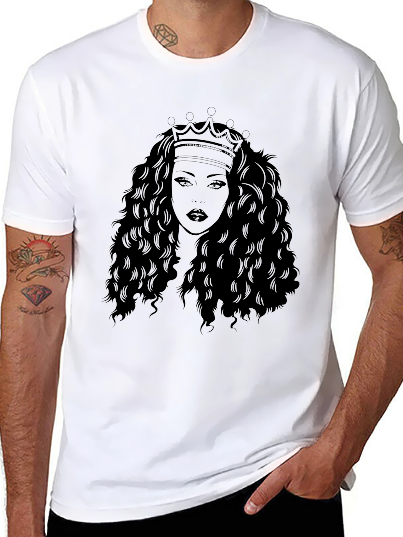 Black Queen Graphic T-Shirt - Stylish Black Tee view 8