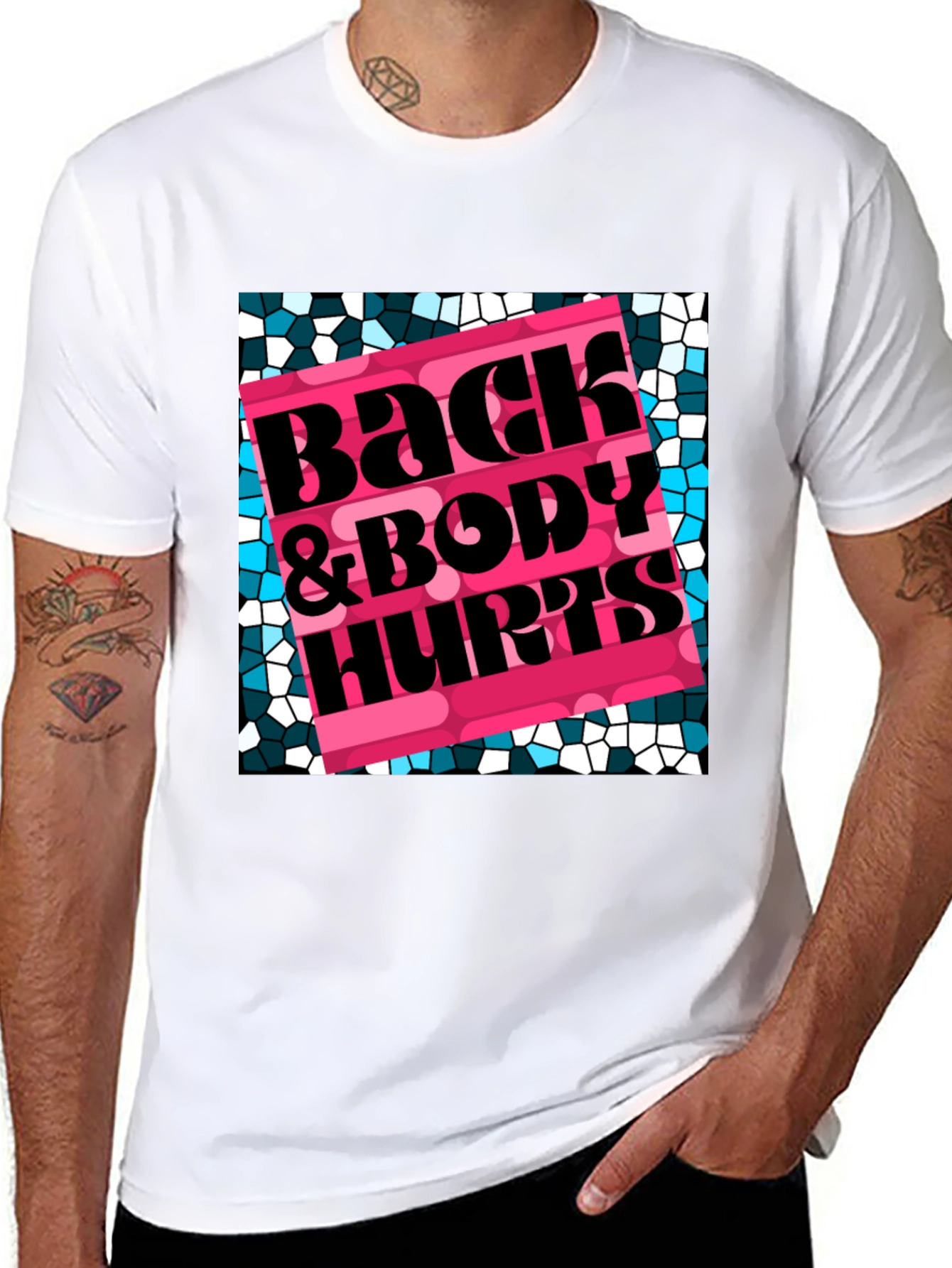 Black Back & Body Hurts Graphic T-Shirt view 8