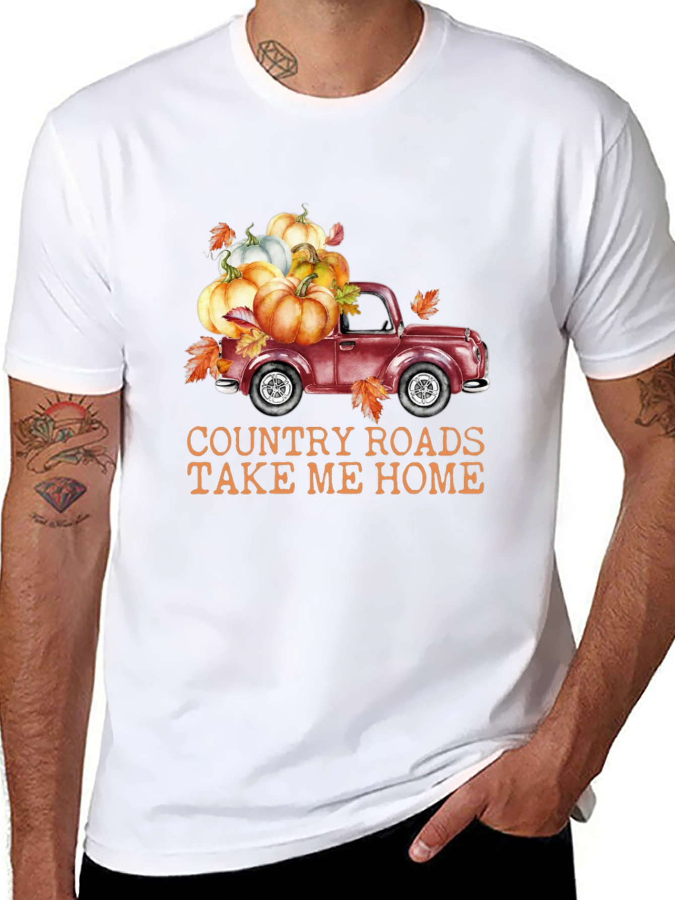 Fall Truck T-Shirt: Country Roads, Autumn Vibes - 8