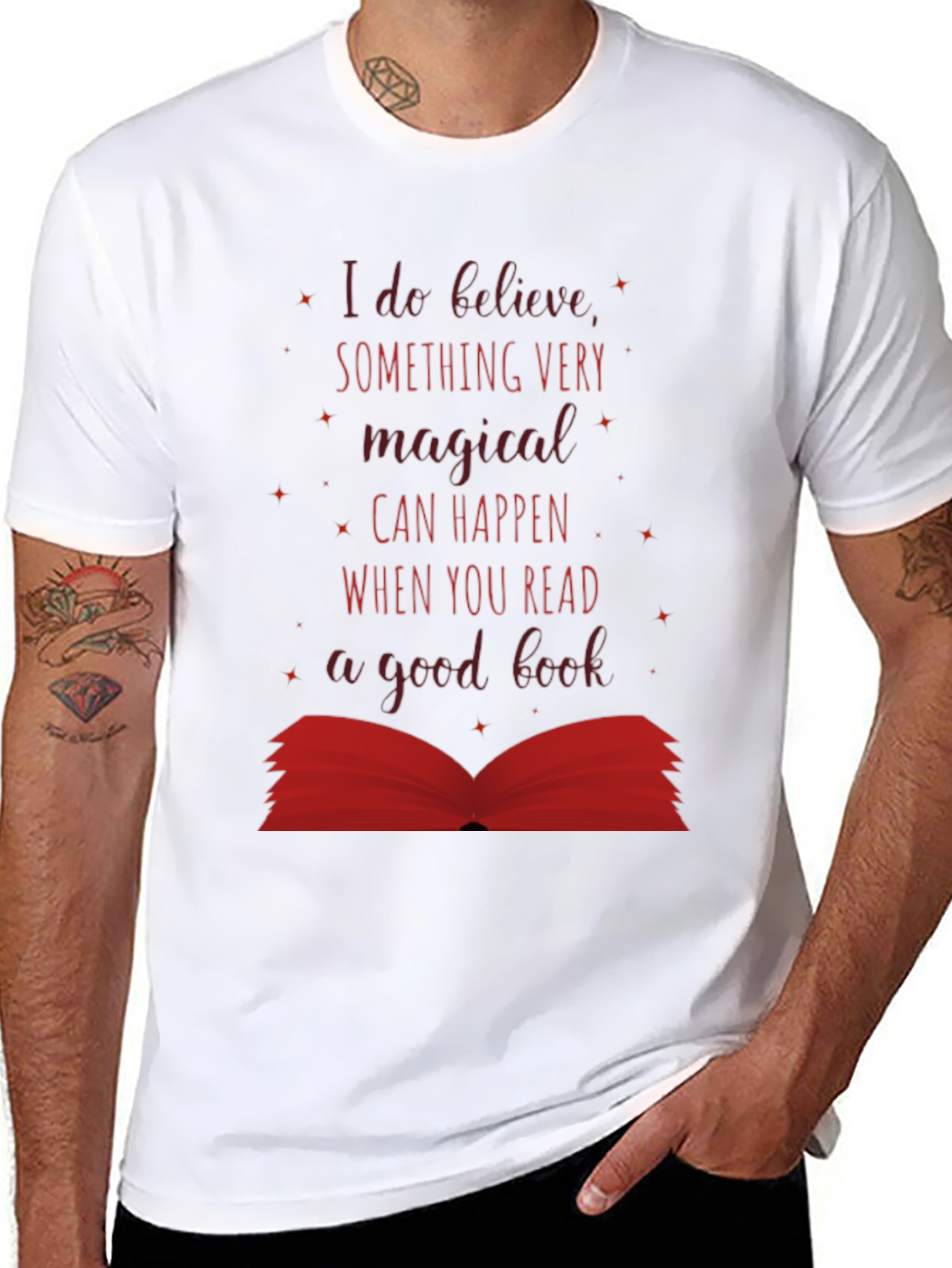 Black Magical Reads T-Shirt - Book Lover Tee view 8